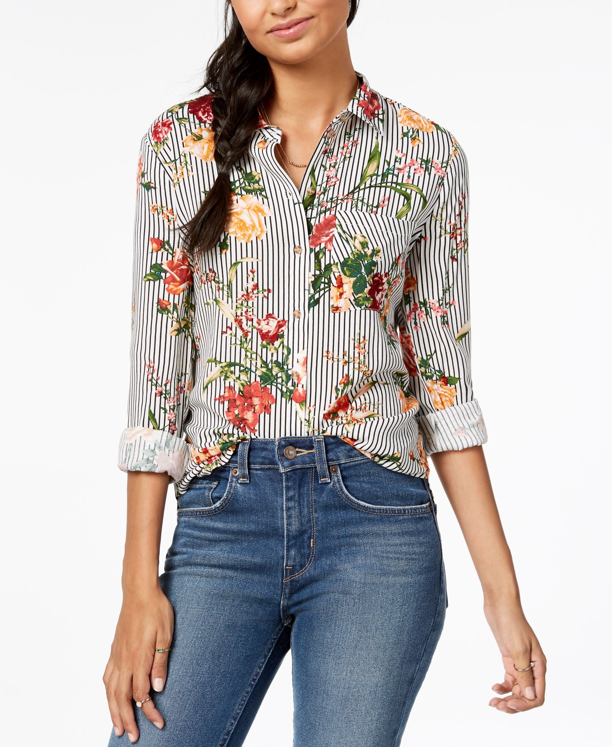 Polly Esther Juniors Printed Blouse