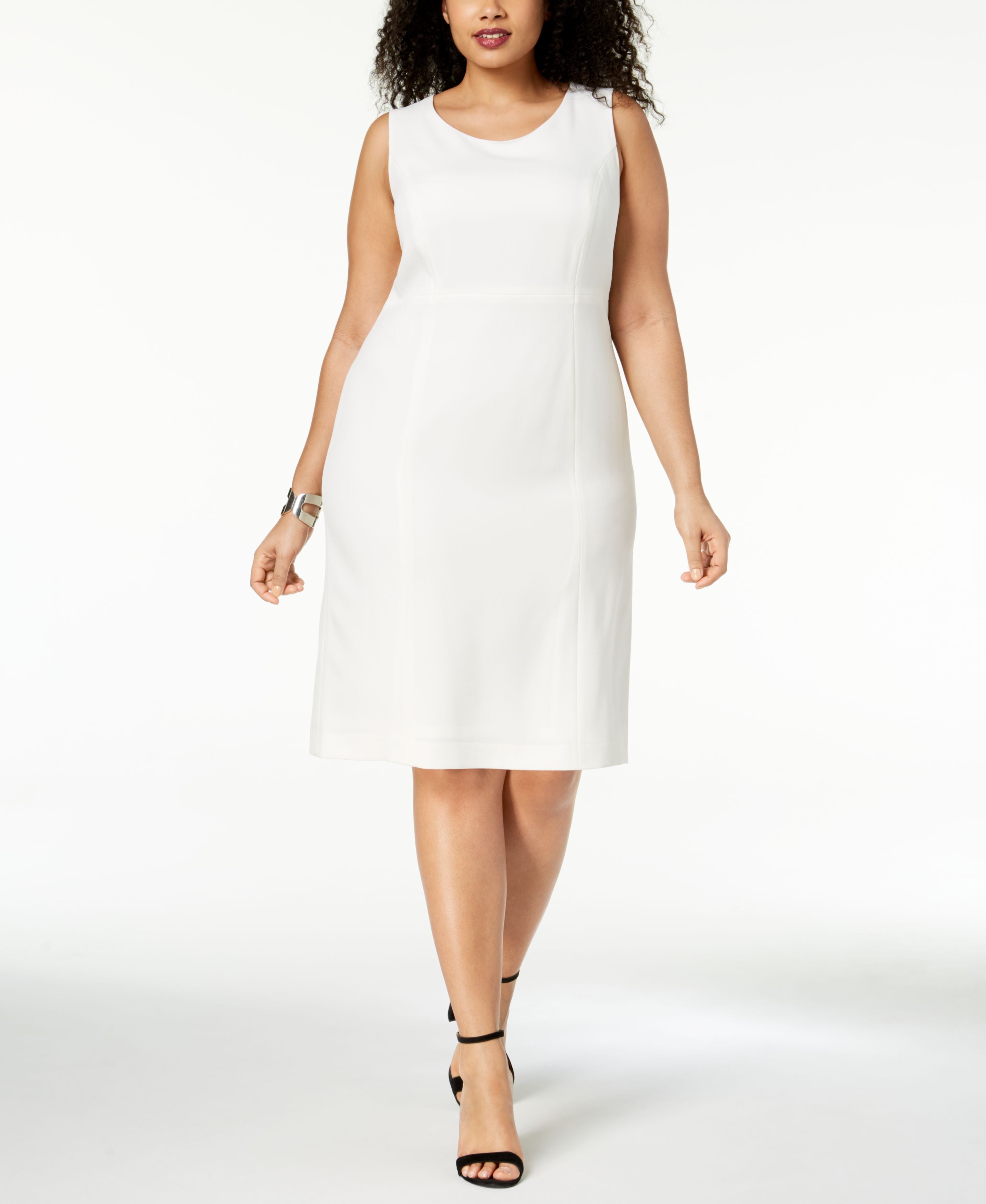 Plus Size Crepe Sheath Dress