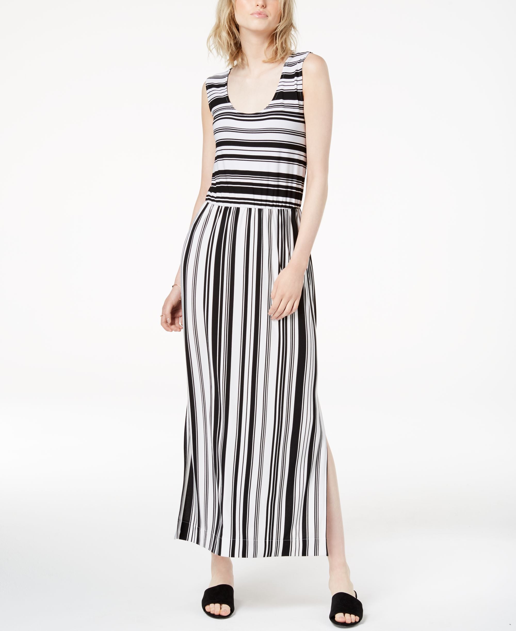 Bar III Striped Maxi Dress