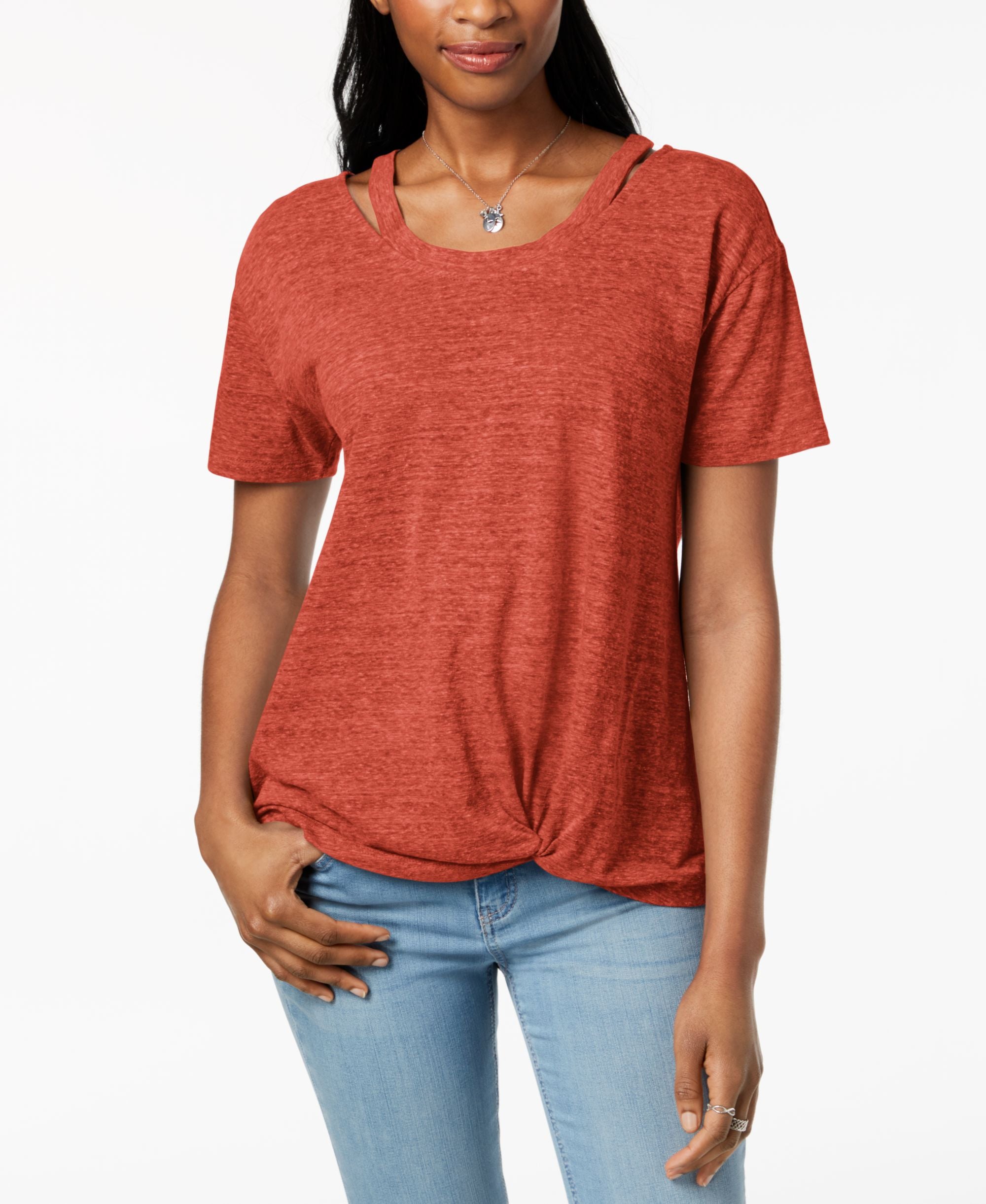 Cutout High-Low T-Shirt