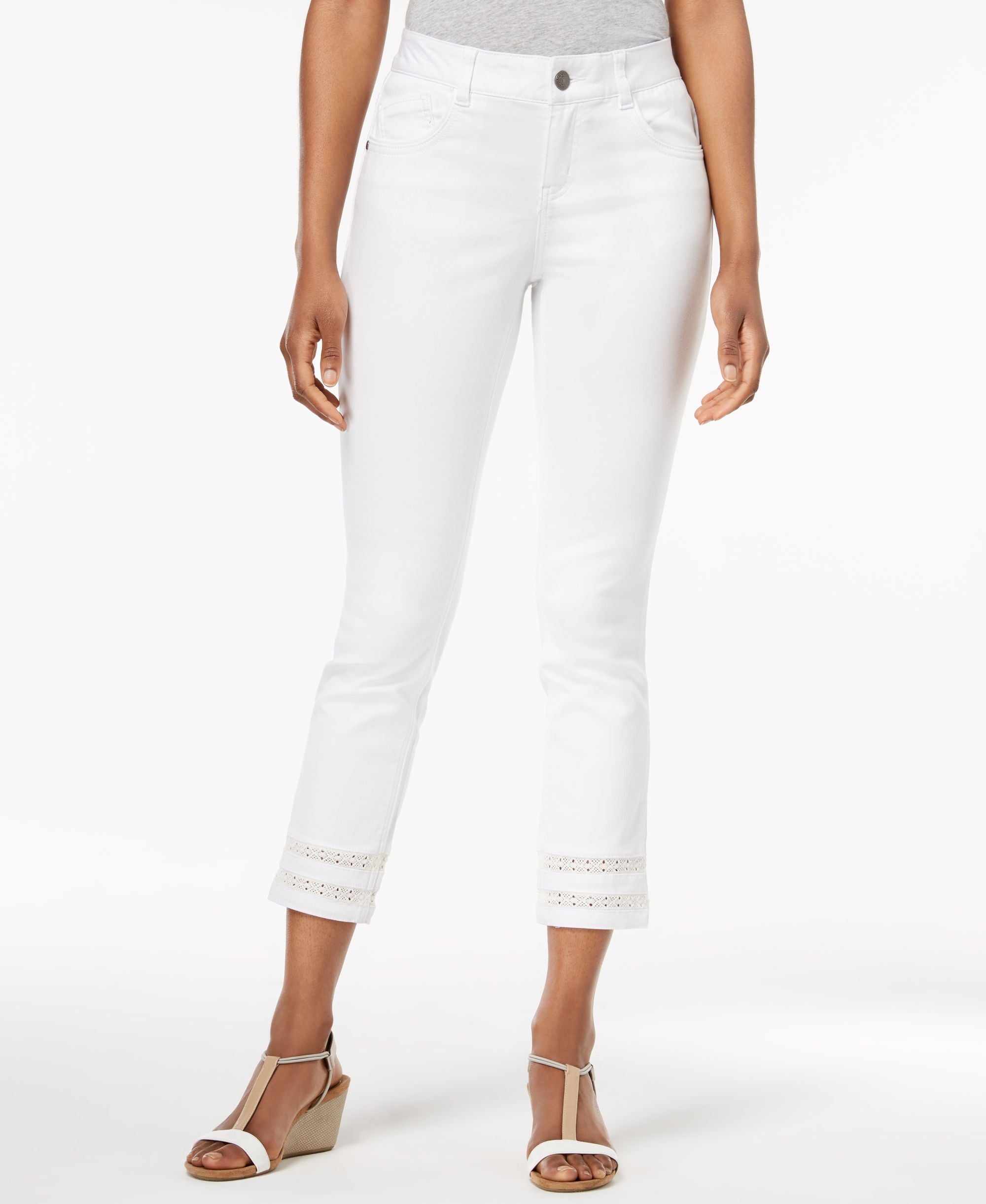 Style & Co Crochet Cuff Capri Pants