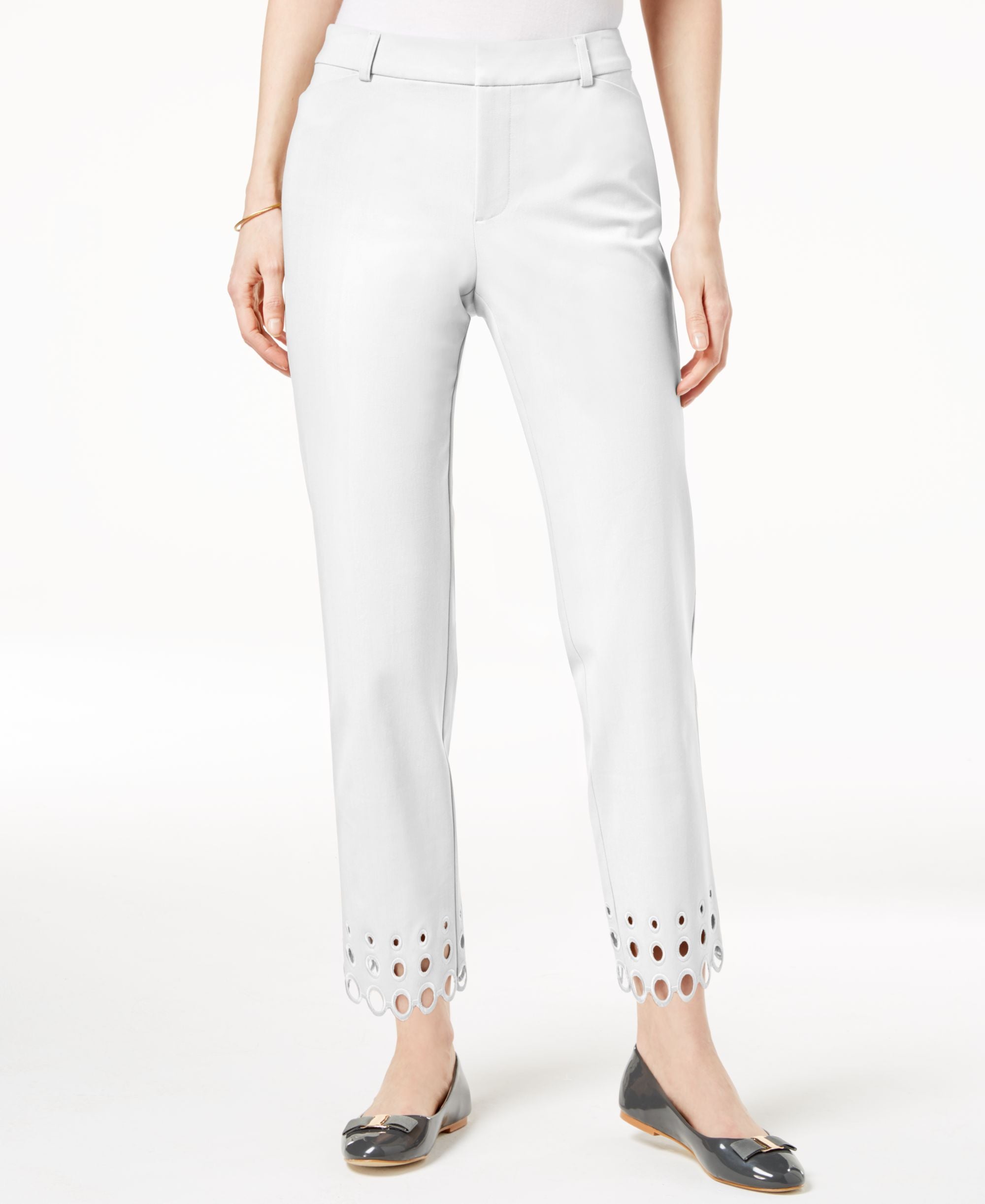 Charter Club Scalloped Hem Cropped Pants