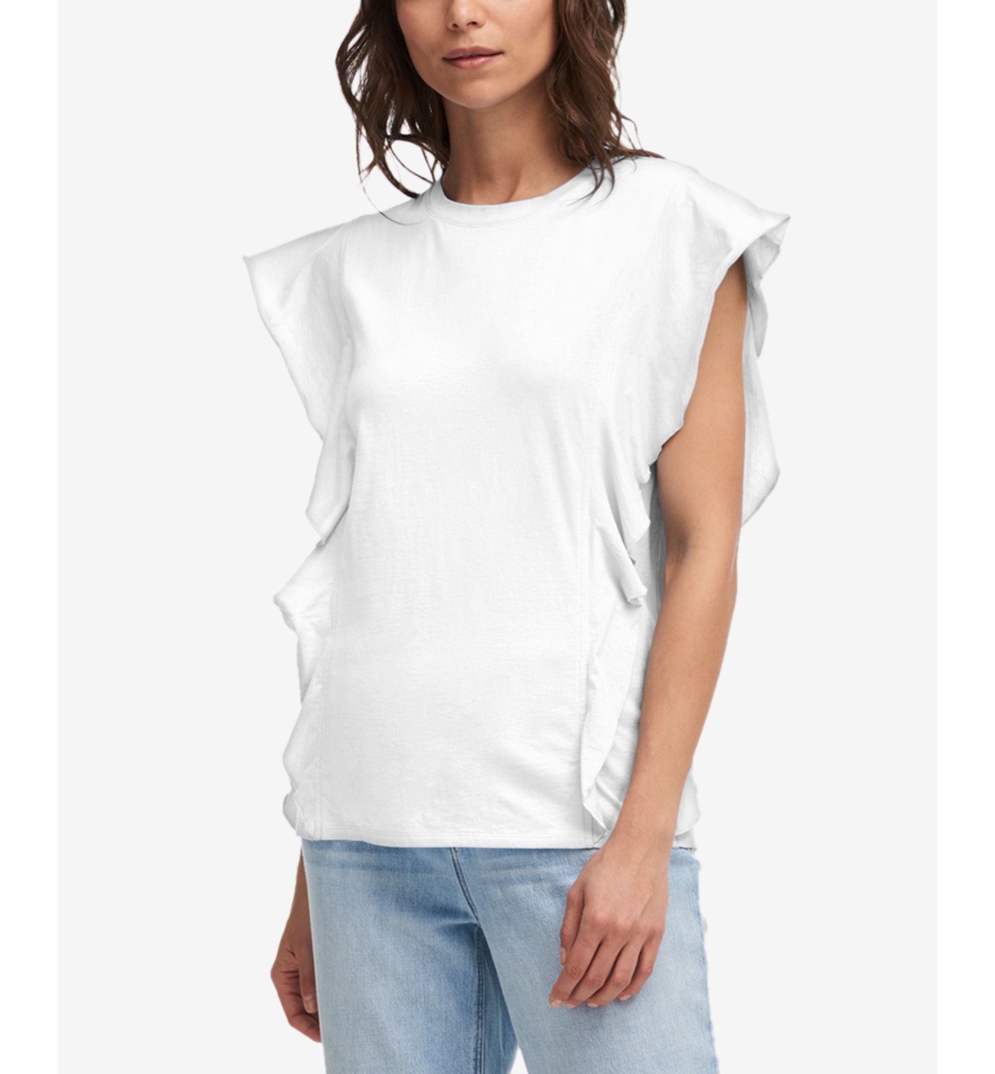 DKNY Cotton Butterfly Sleeve Top