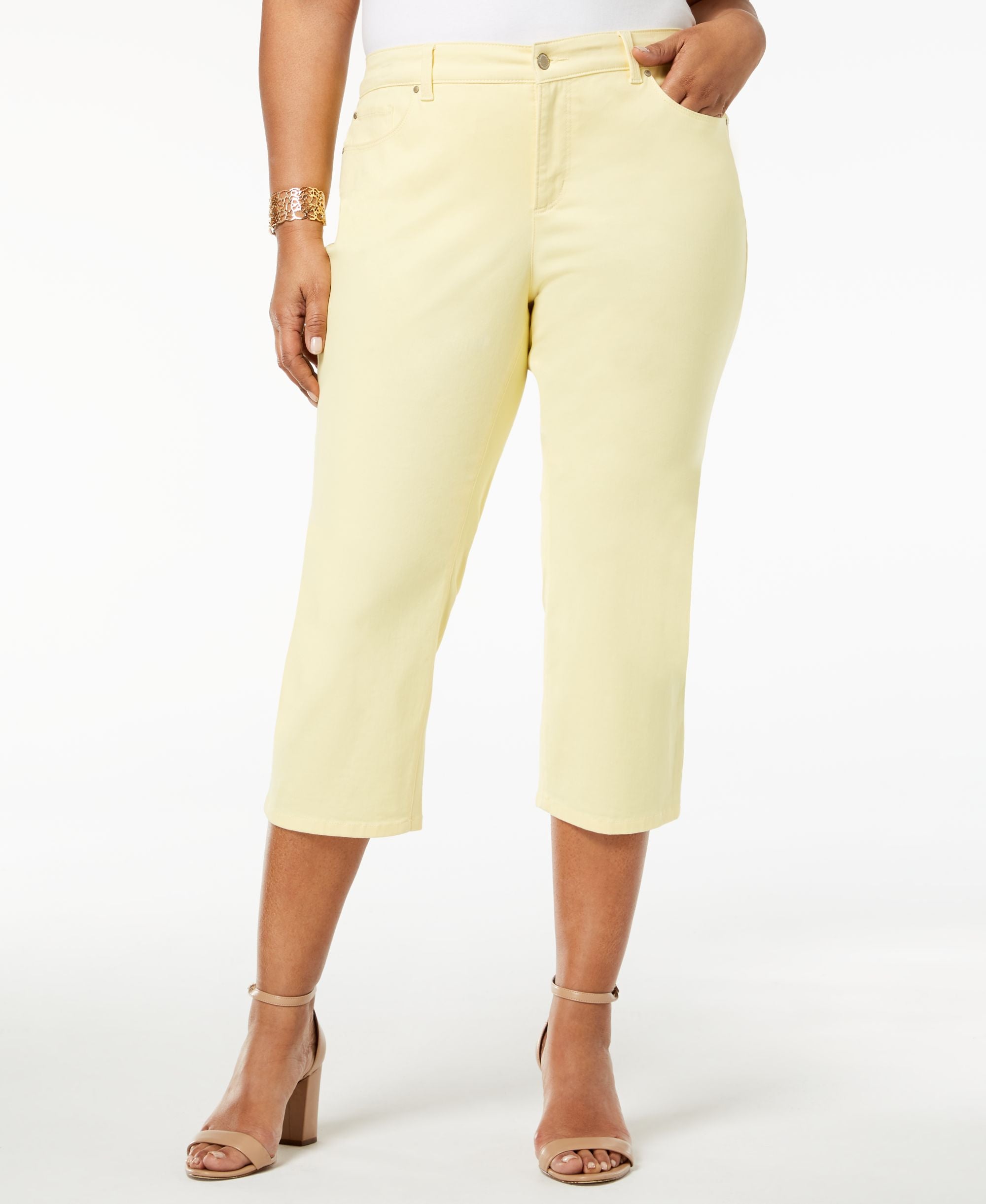 Charter Club Plus Size Bristol Tummy Control Capri Jeans