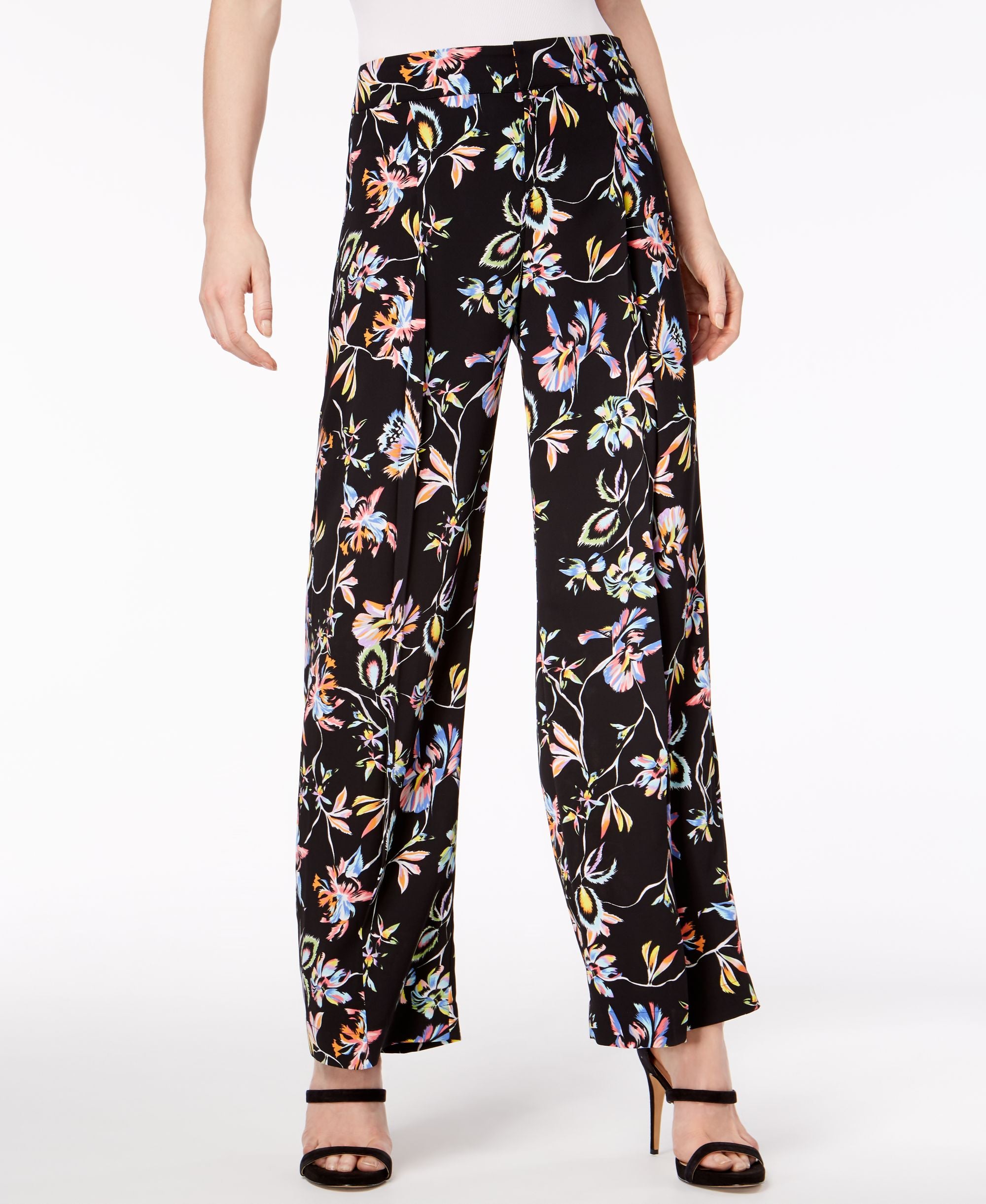Bar III Printed Wide Leg Pants