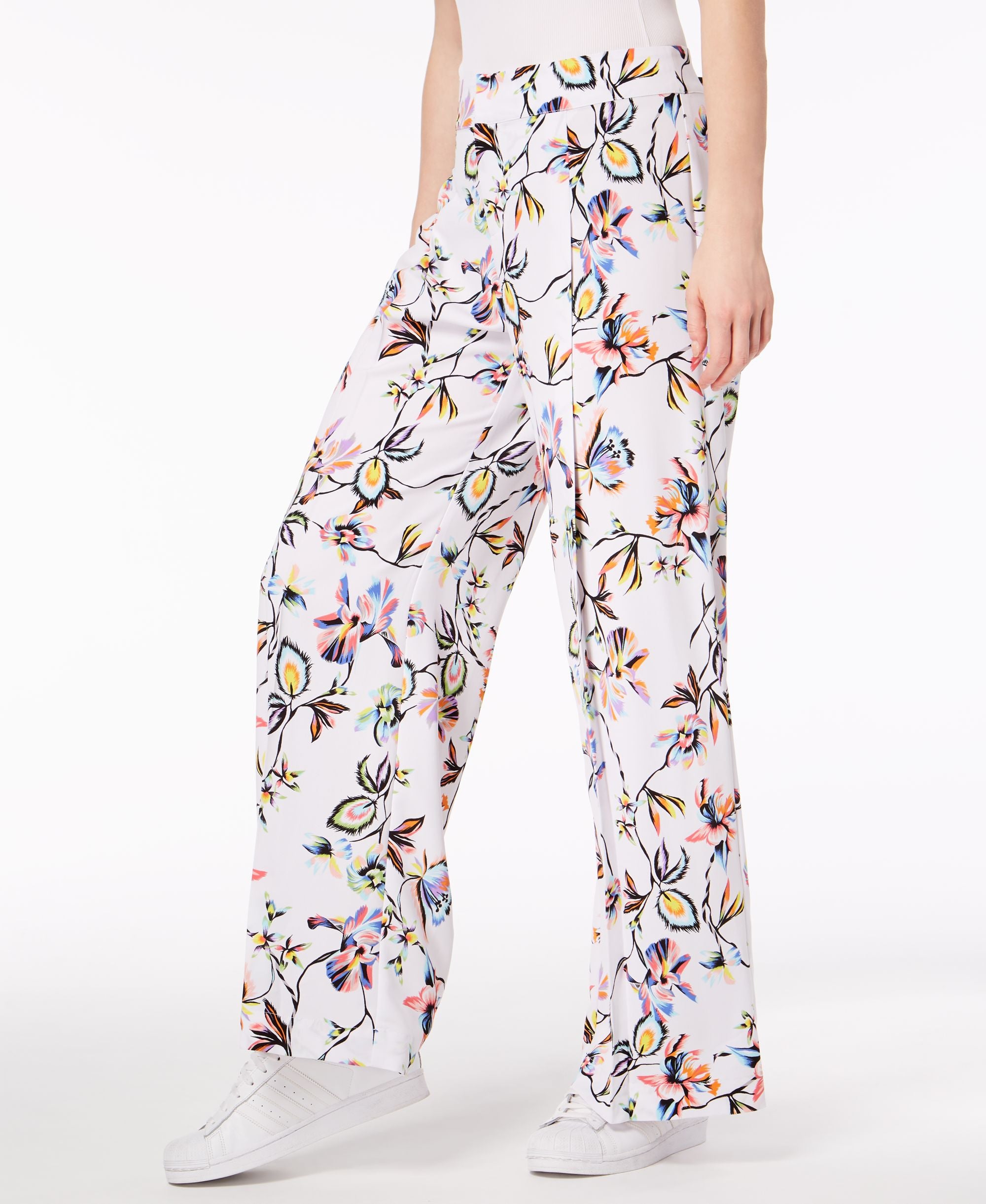 Bar III Printed Wide Leg Pants