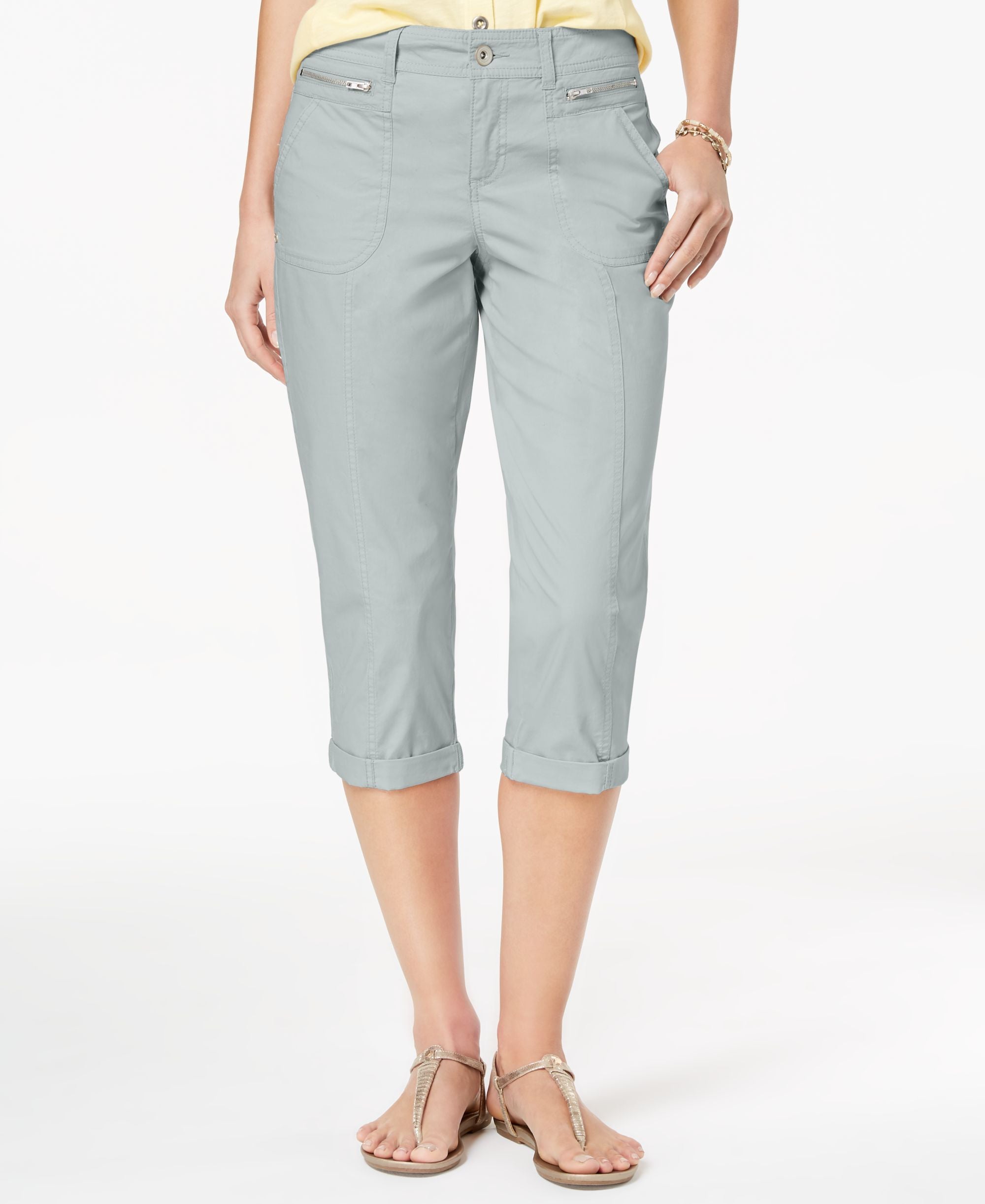 Petite Cuffed Capri Pants