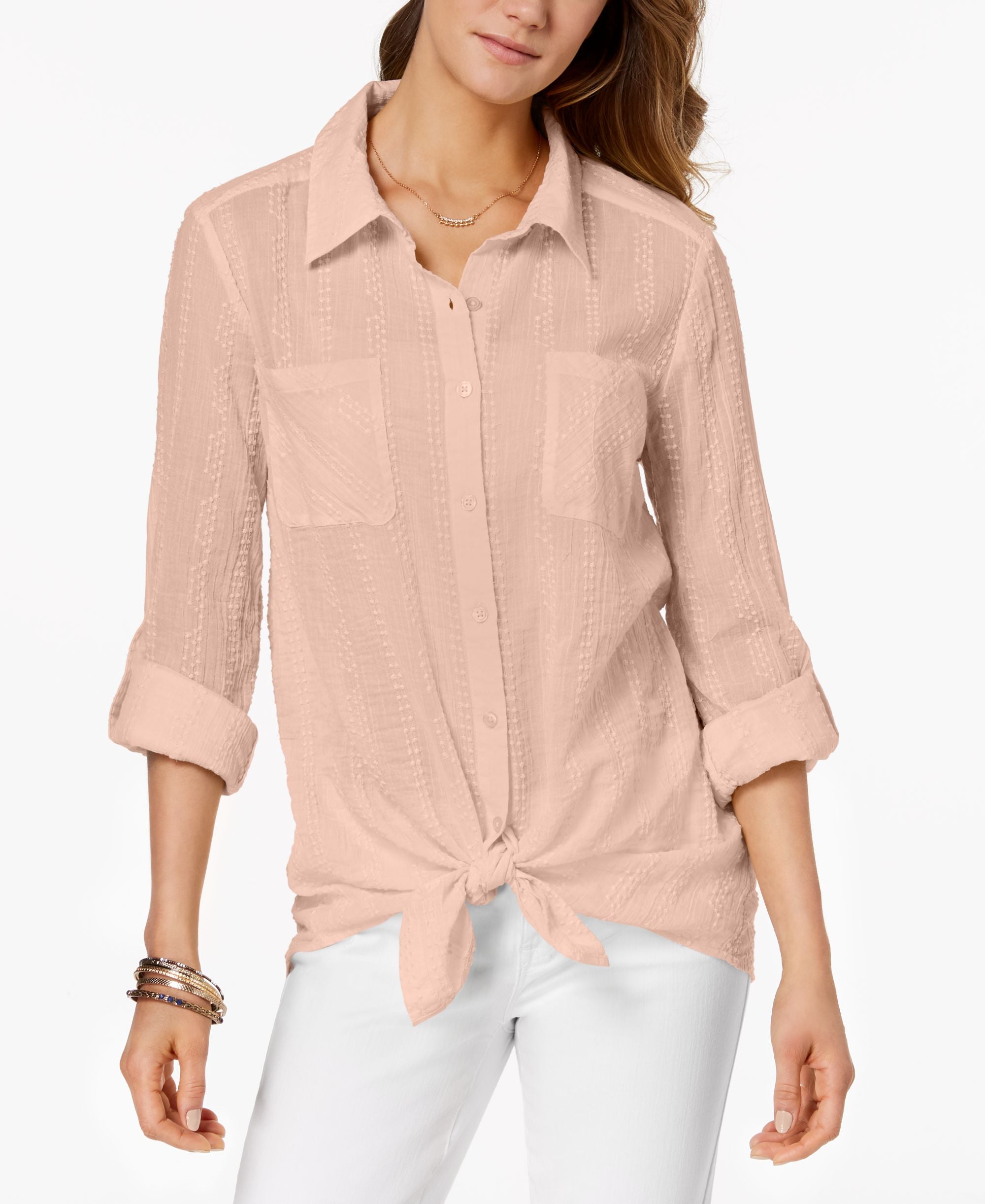 Style & Co Tie Front Shirt