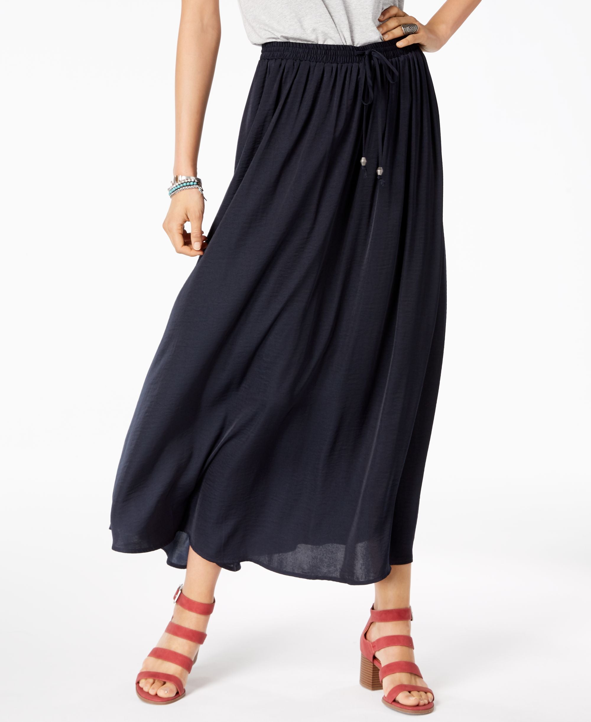 Style & Co Tie Front Maxi Skirt