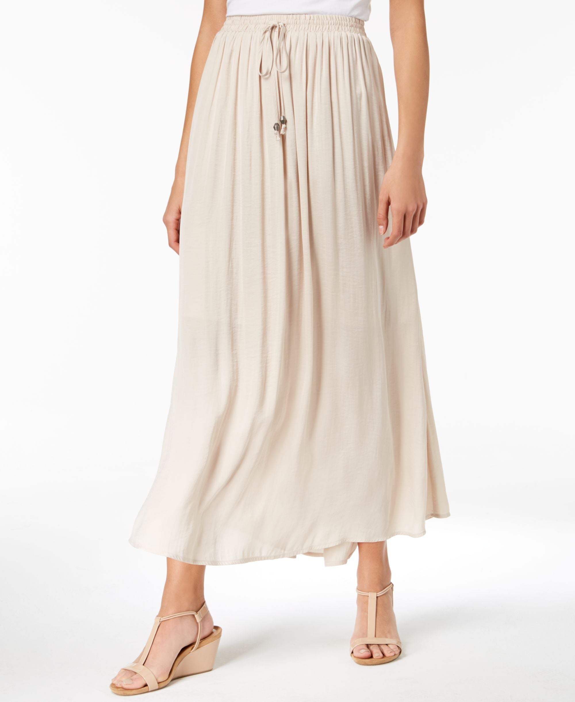 Style & Co Tie Front Maxi Skirt