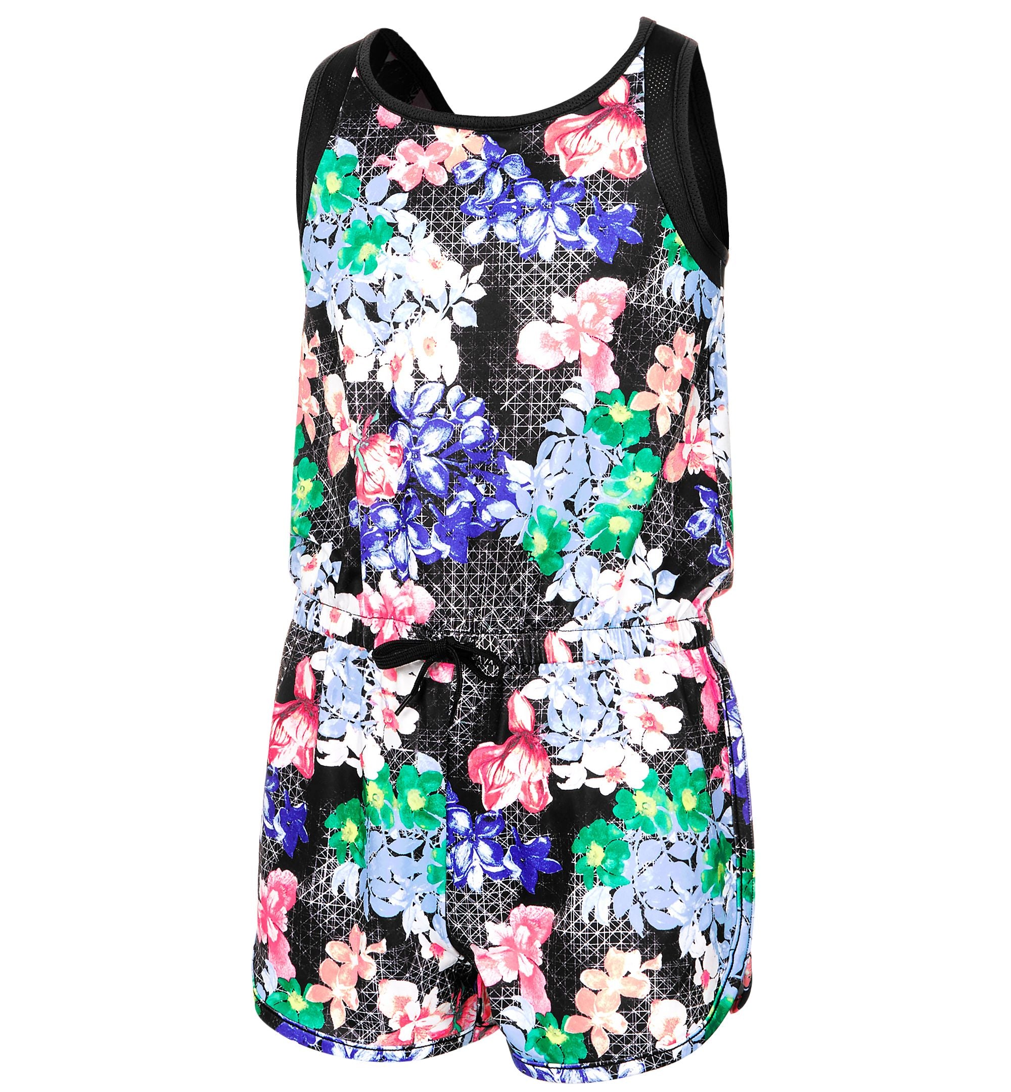 Ideology Mesh Trim Romper Big Girls