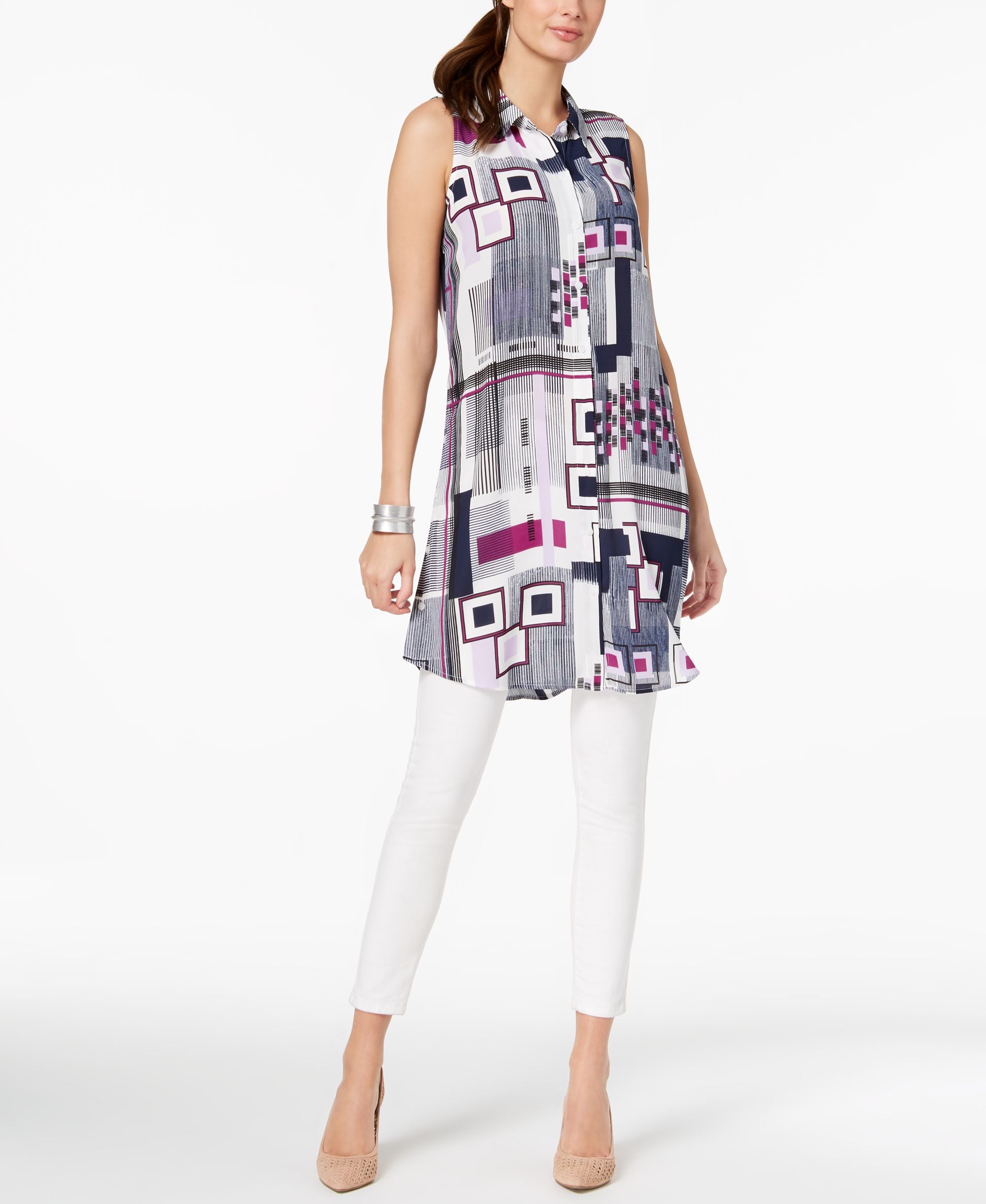 Petite Sleeveless Convertible Tunic