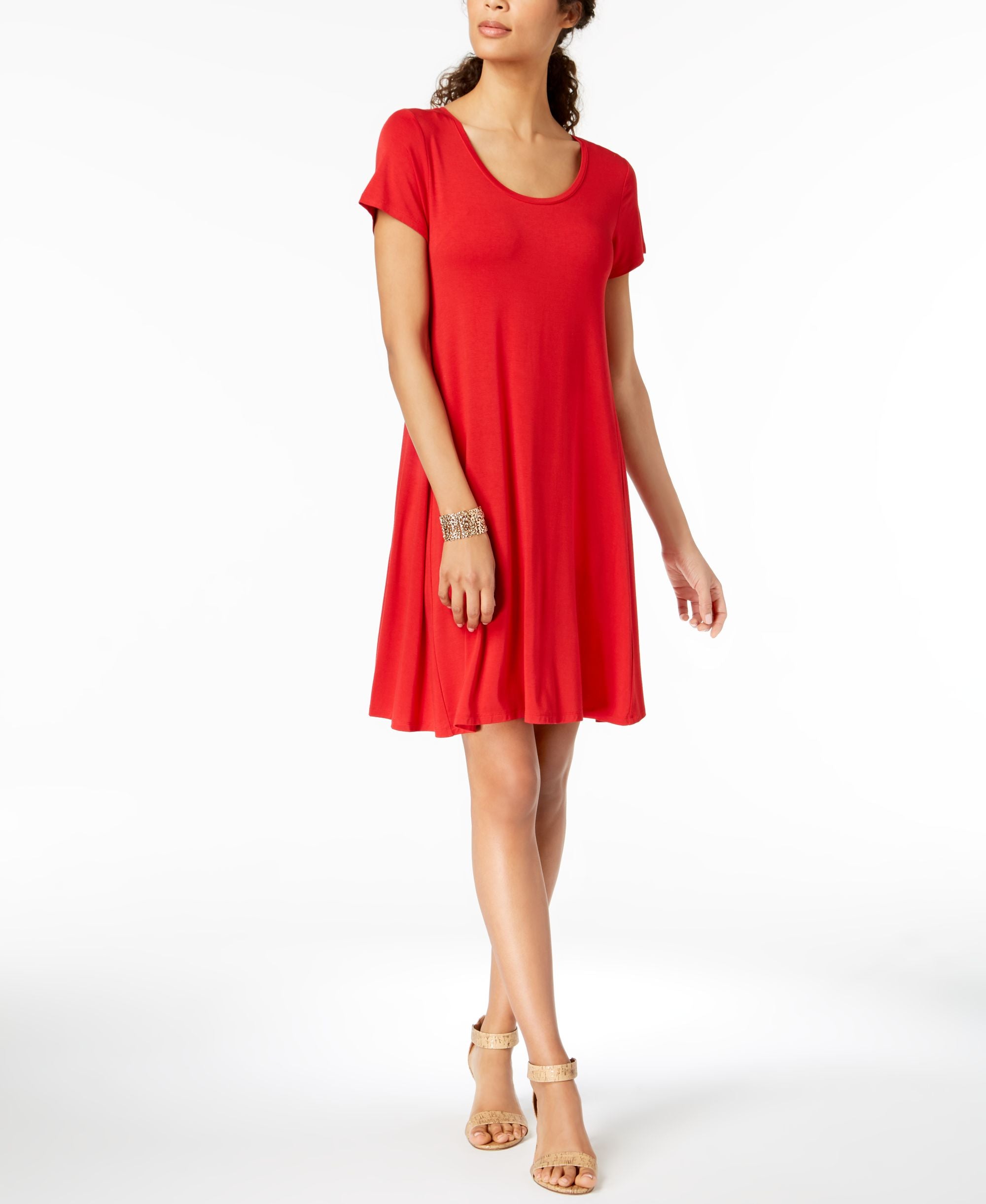 Women's Short-Sleeve A-Line Dress