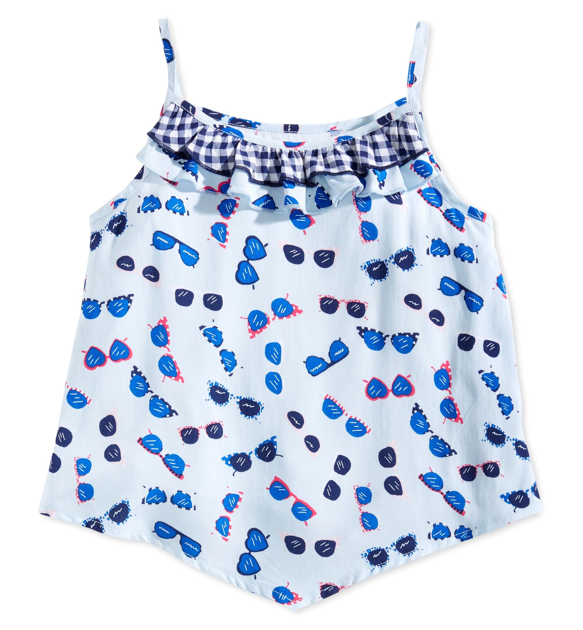 Epic Threads Little Girls Printed Ruffle Trim Tank Top