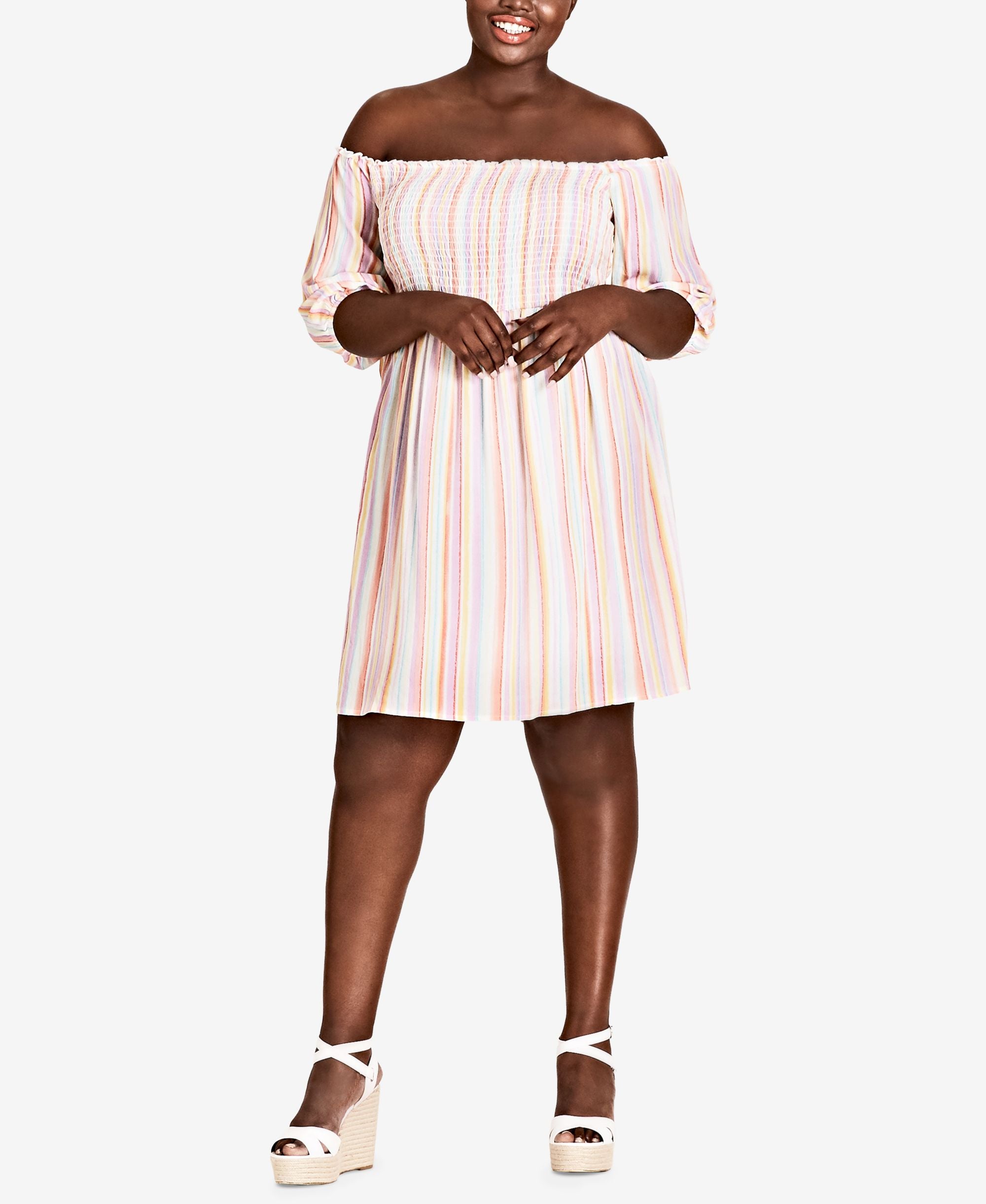 City Chic Trendy Plus Size Off The Shoulder Dress