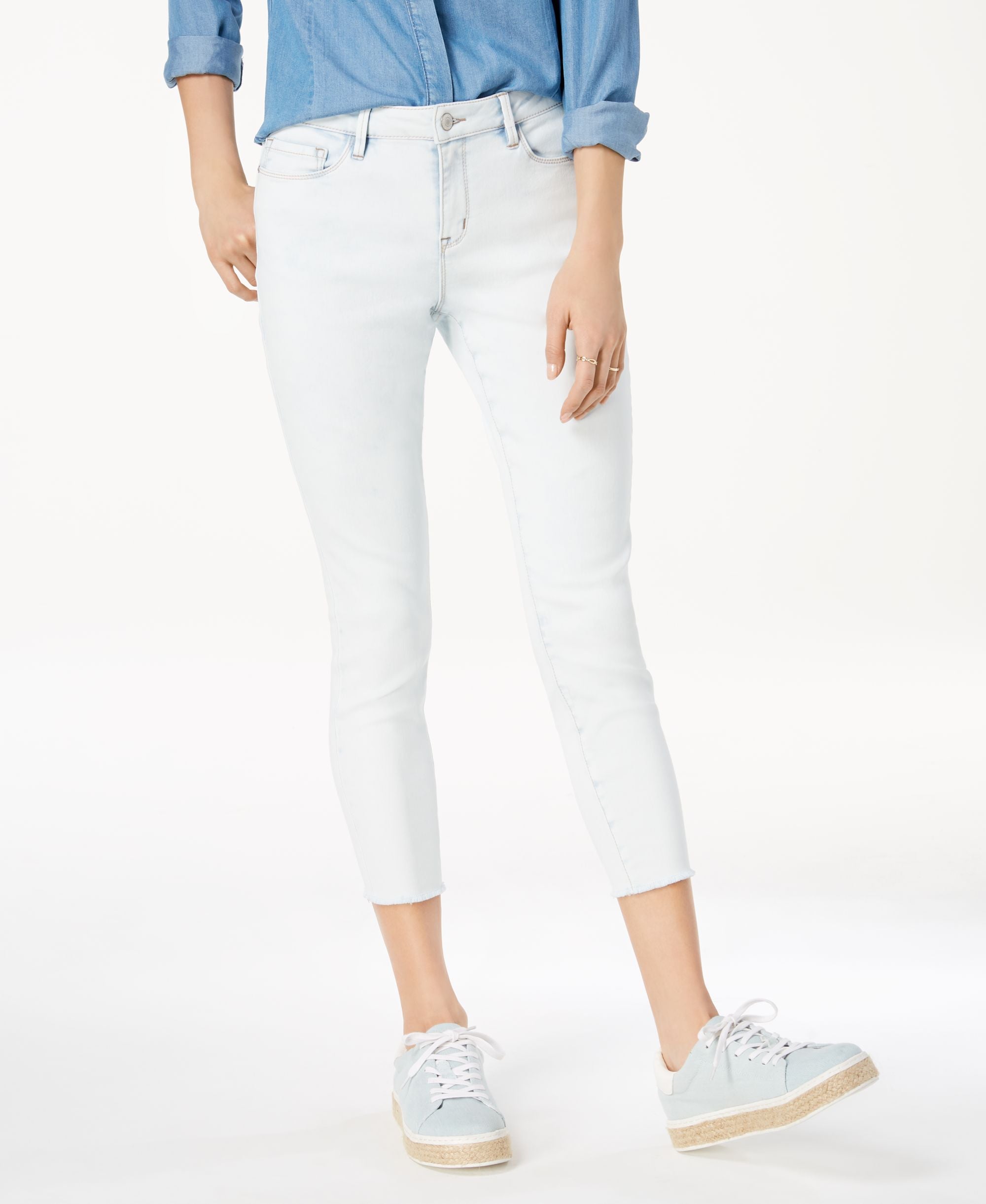 Black Daisy Juniors Billie Cropped Skinny Jeans