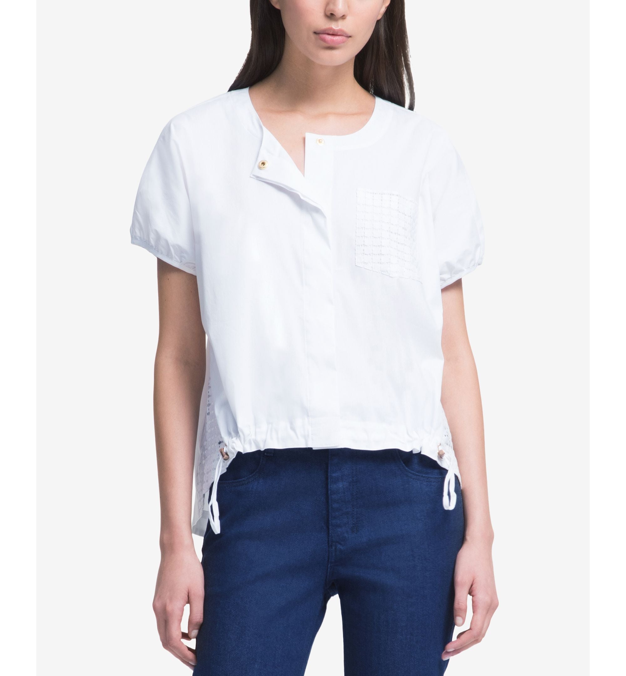 DKNY Eyelet Inset Top
