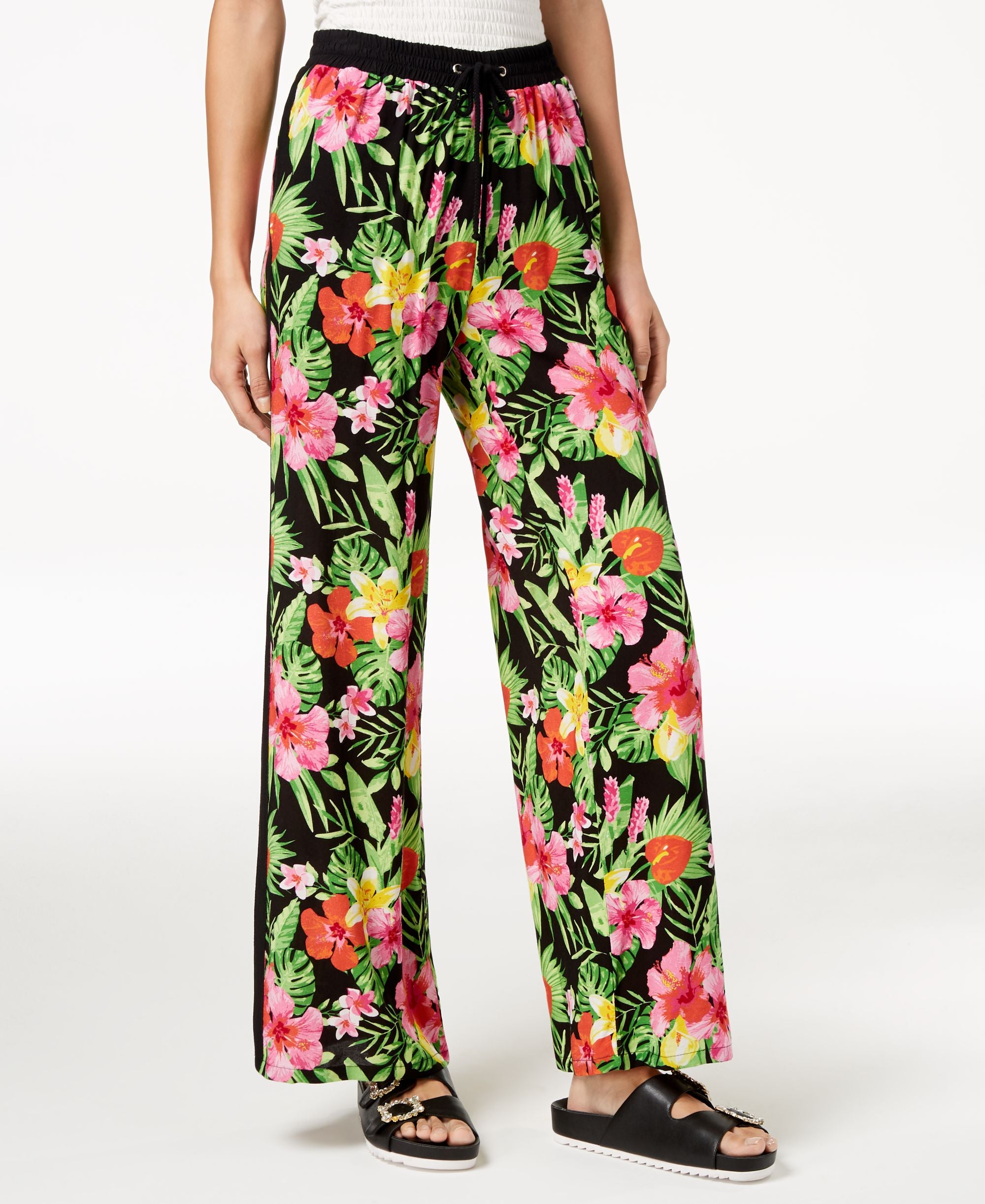 The Edit By Seventeen Juniors Printed Soft Track Pants