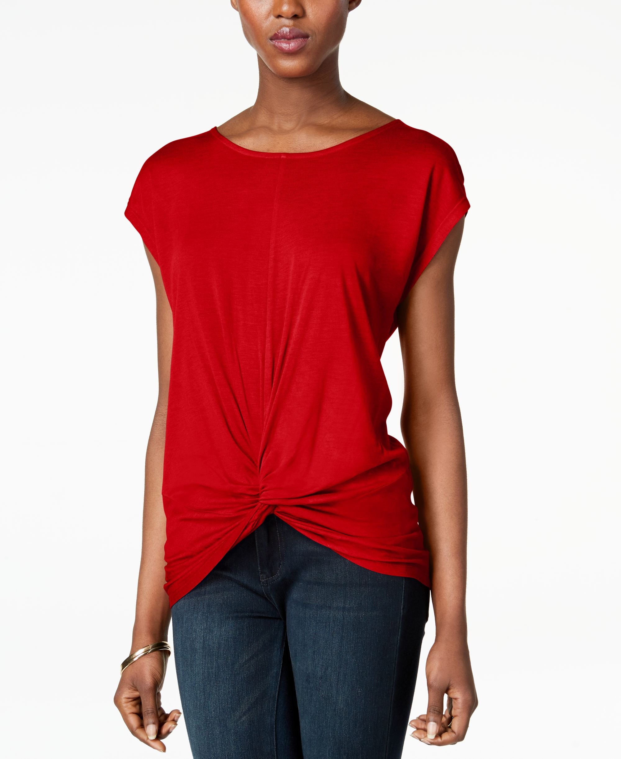INC Twist-Front Top