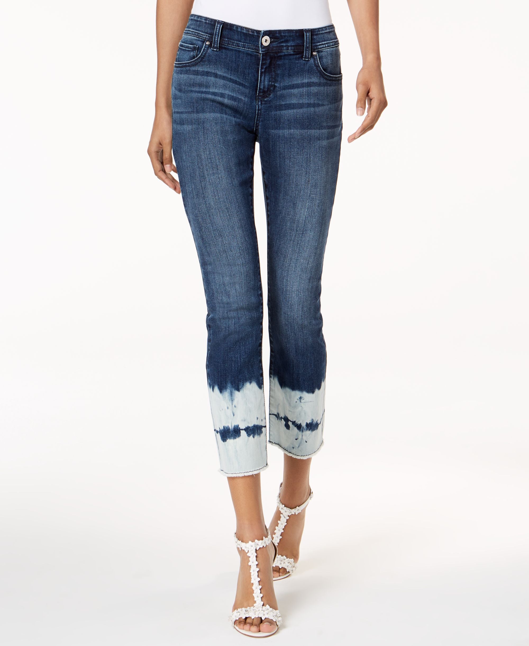 Cropped Tie Dyed Jeans