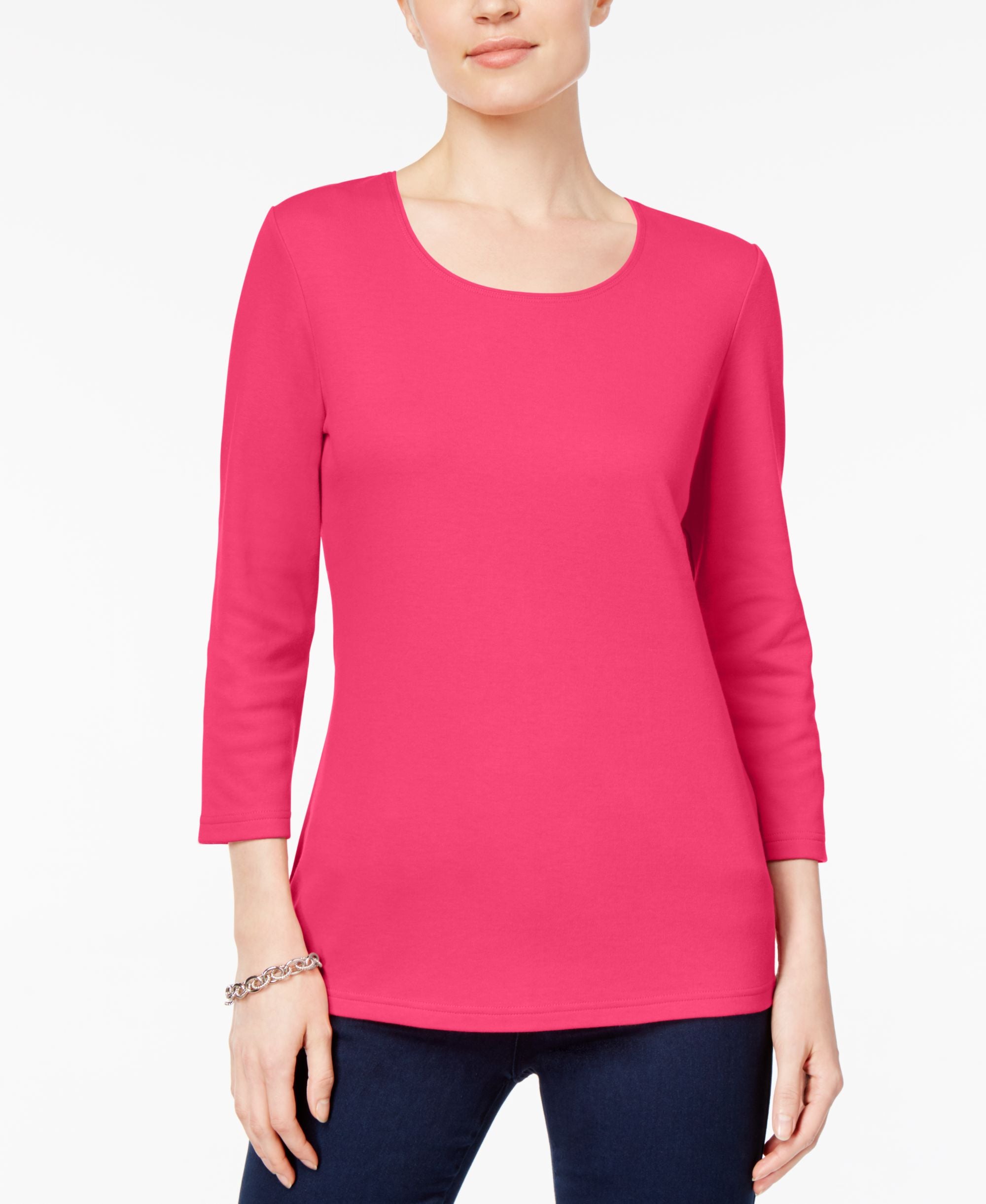 Karen Scott Scoop Neck Top