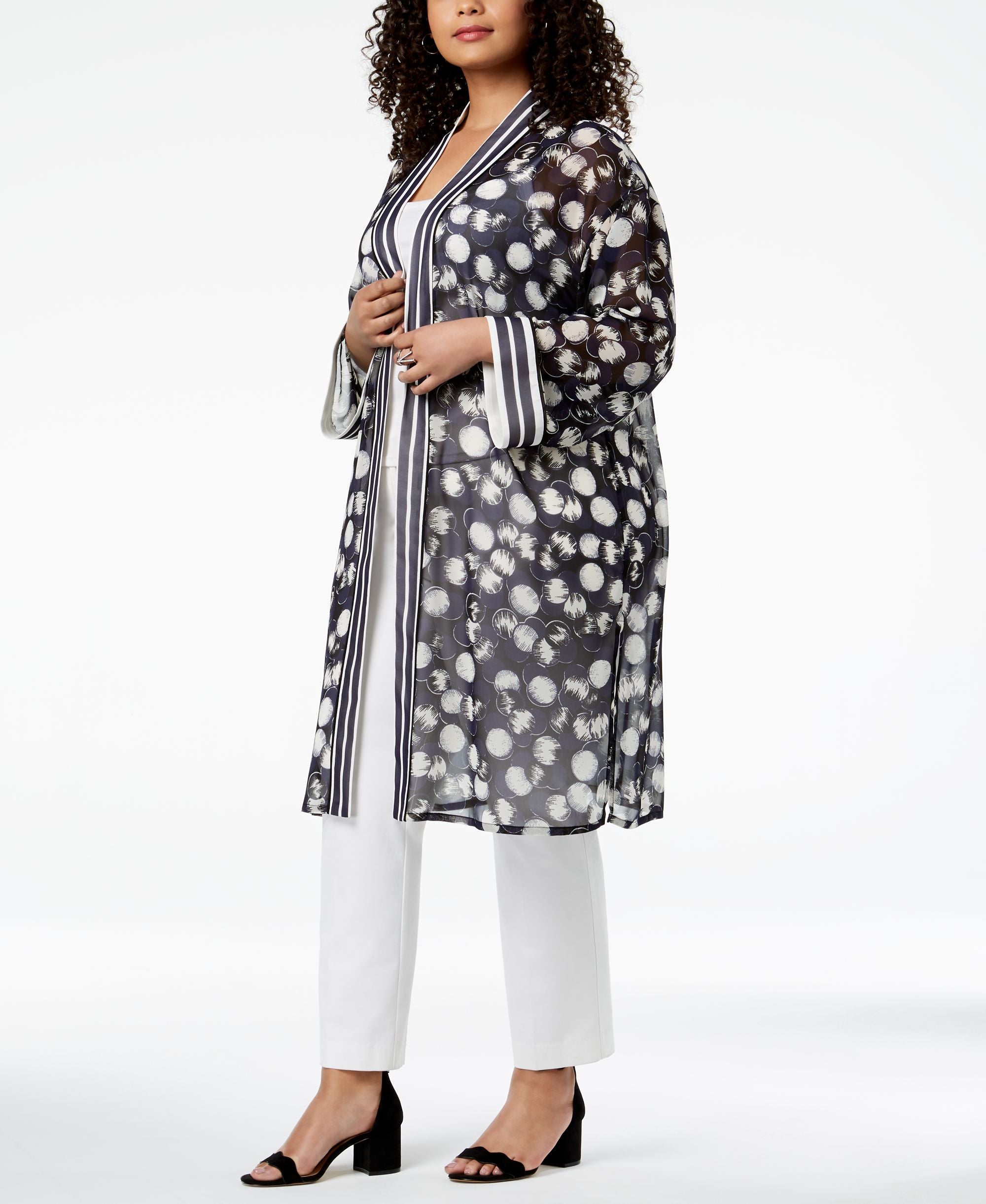 Alfani Plus Size Printed Kimono