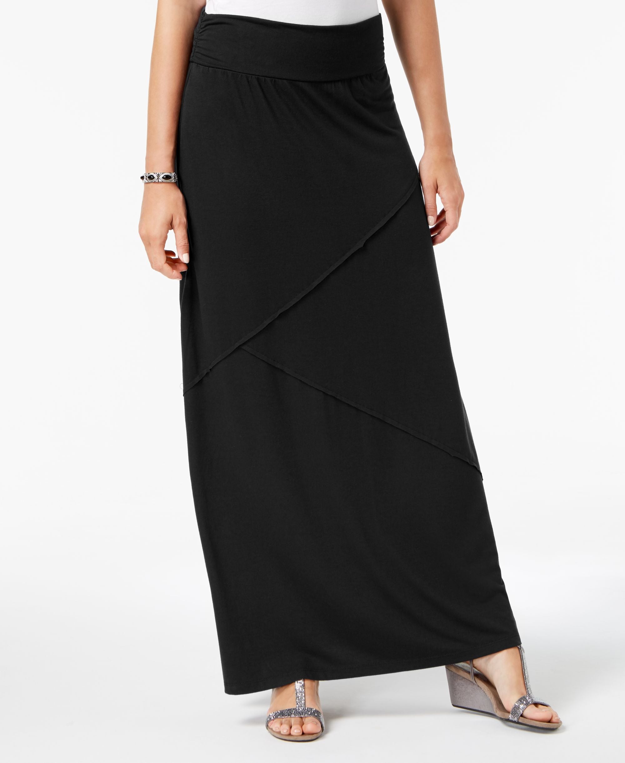 Comfort-Waist Maxi-Skirt