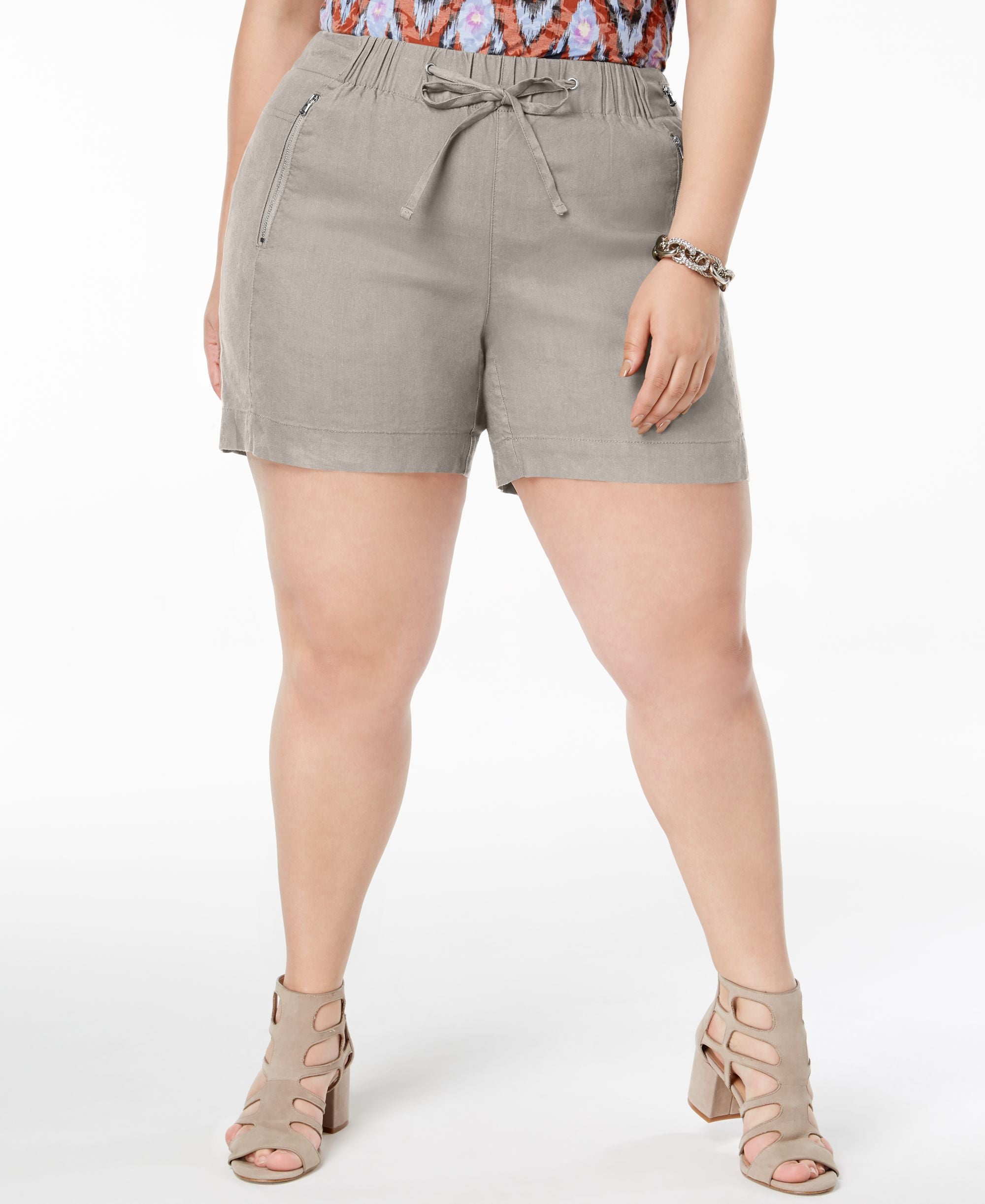Plus Size Drawstring Shorts