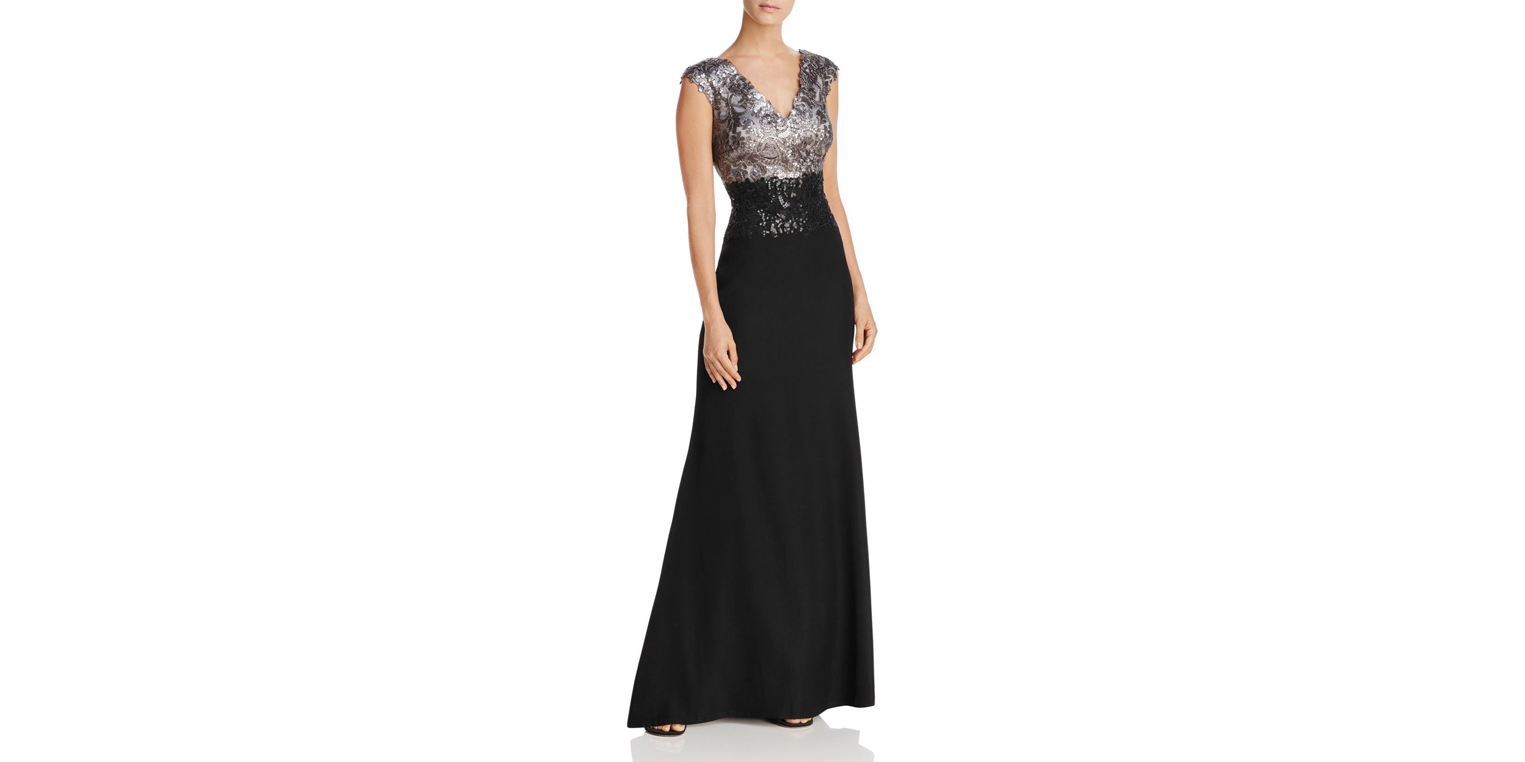 Sequin Lace Bodice Gown