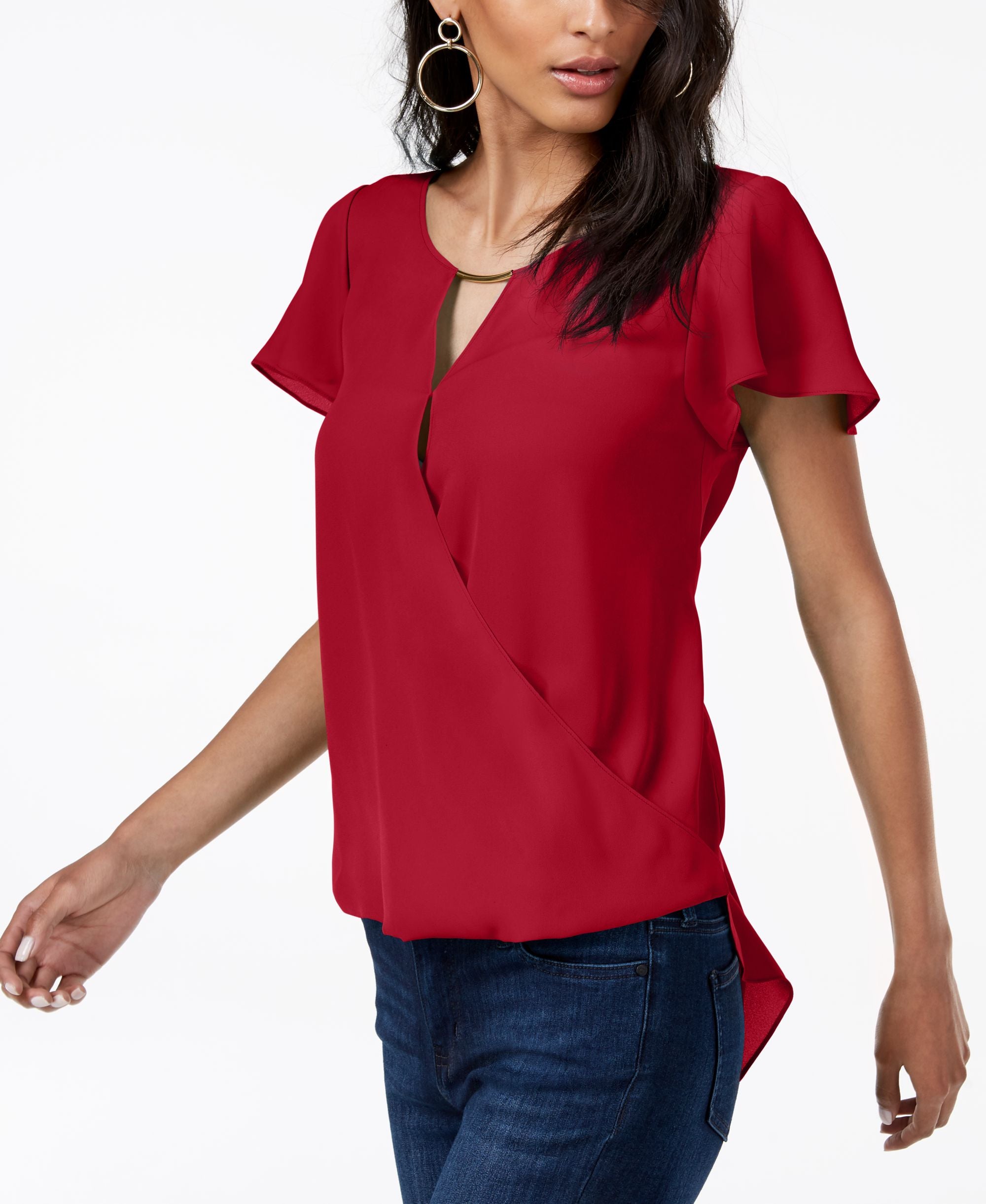 High Low Hardware Detail Top