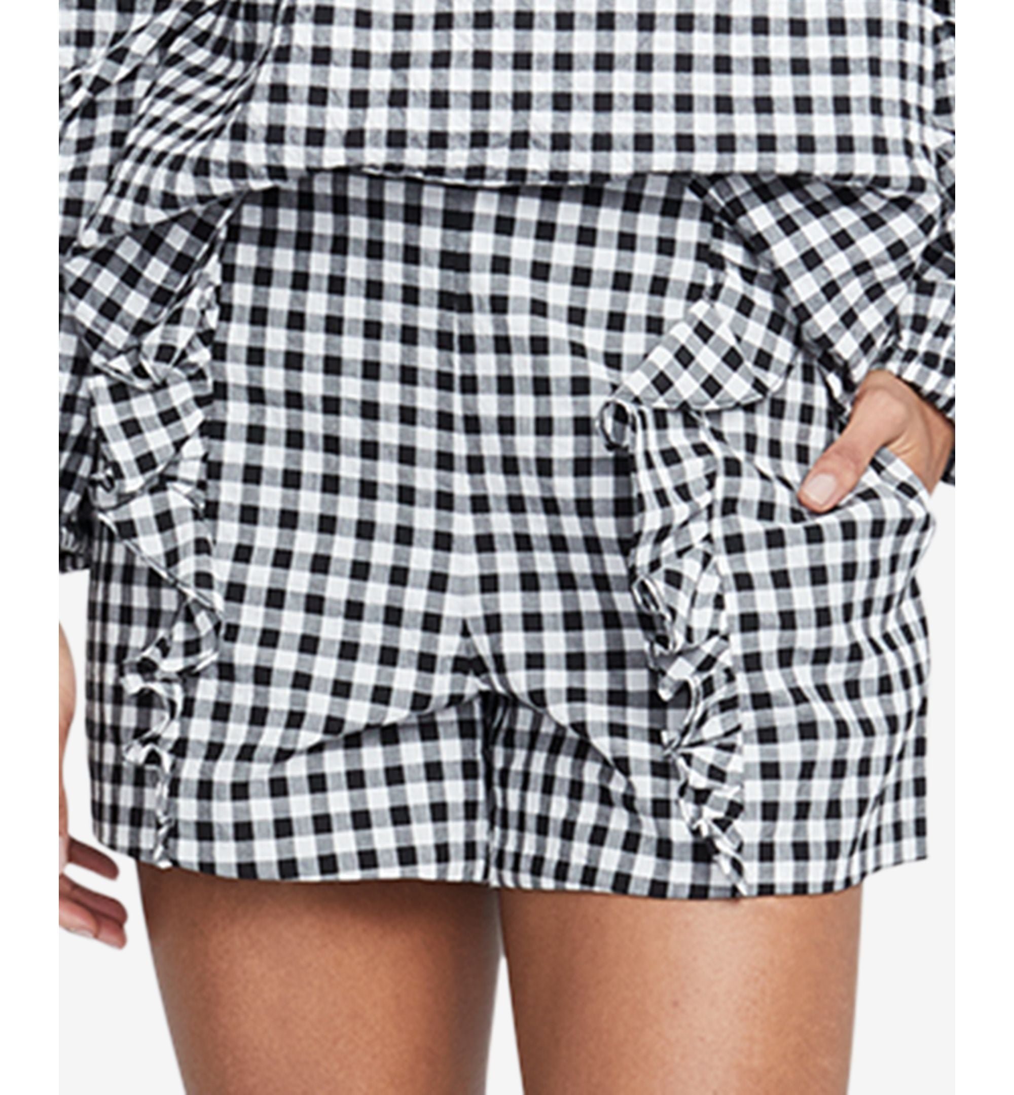 Rachel Rachel Roy Calle Gingham Ruffled Shorts