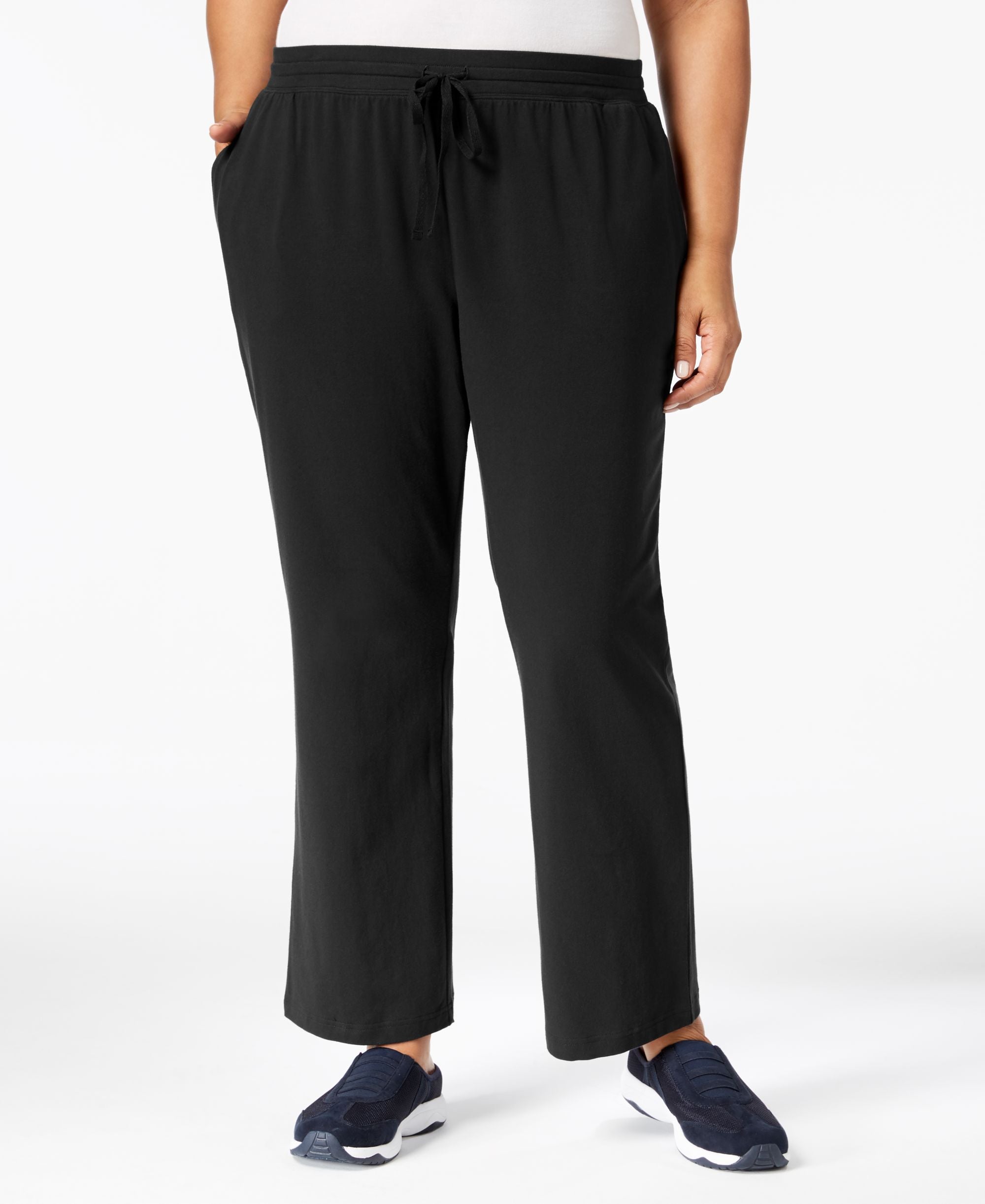 Karen Scott Plus Size Drawstring Waist Soft Pants