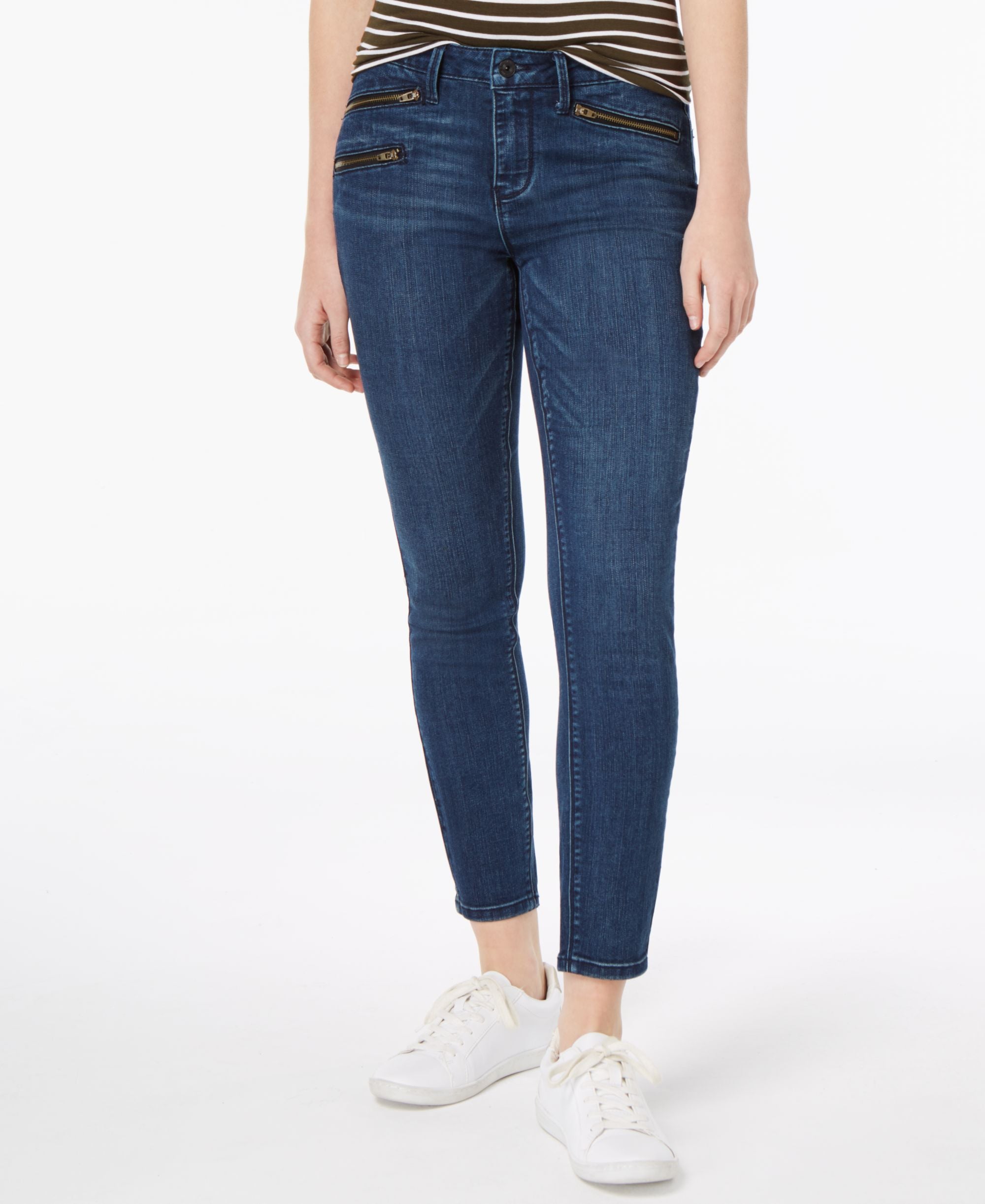 Vanilla Star Juniors Zip Pocket Ankle Skinny Jeans