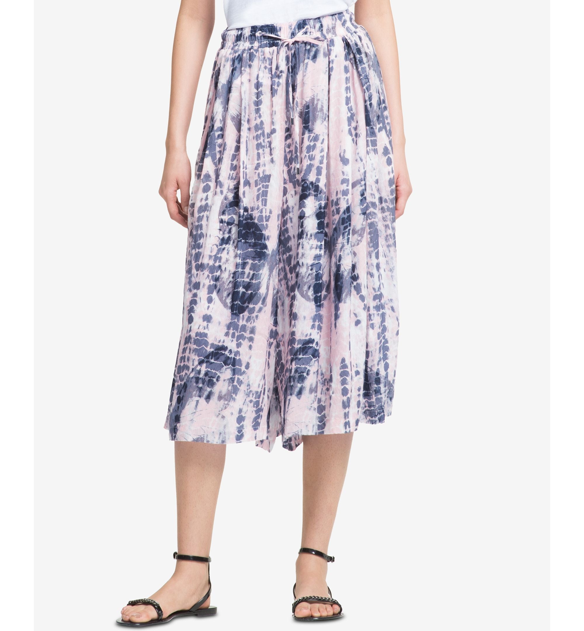 DKNY Printed Pull On Culottes