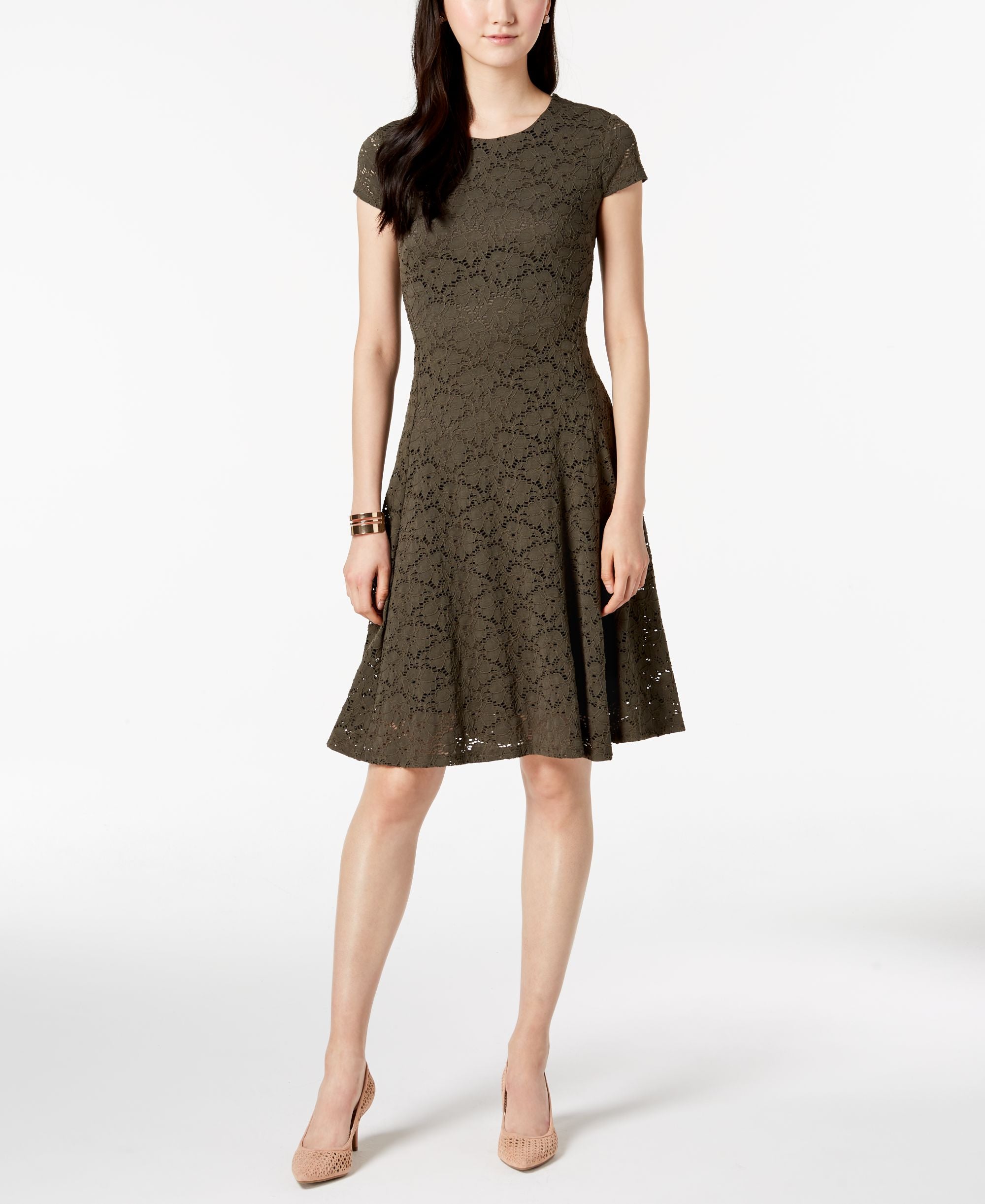 Lace Fit & Flare Dress