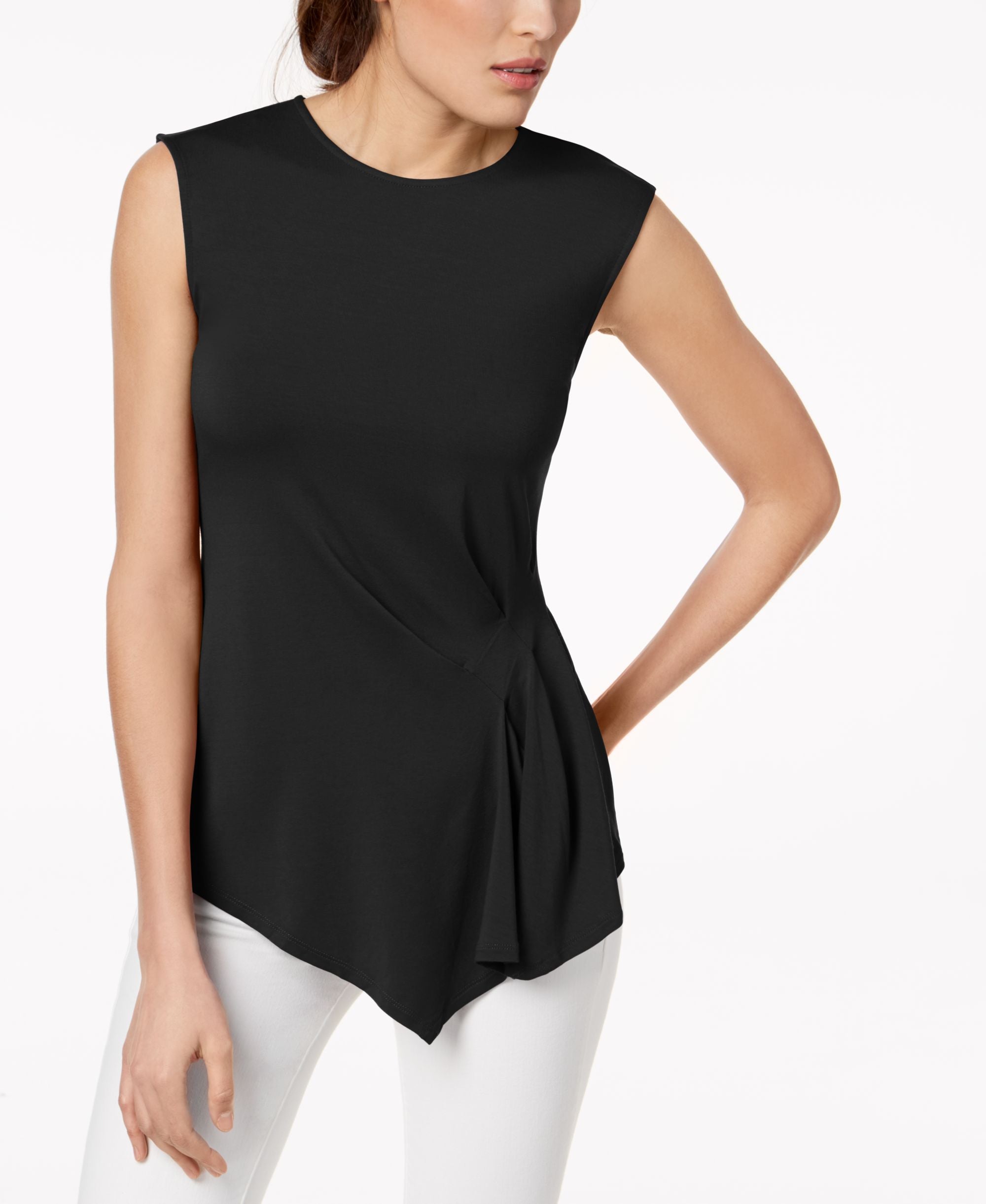 Vince Camuto Pleated Asymmetrical Top