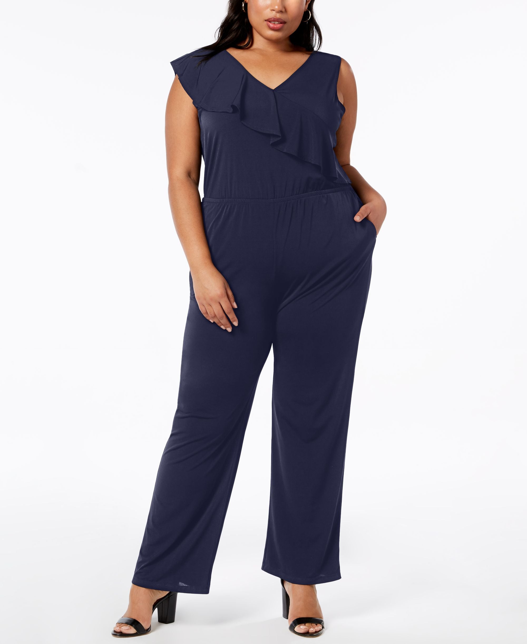 Plus Size Ruffled Jumpsuit