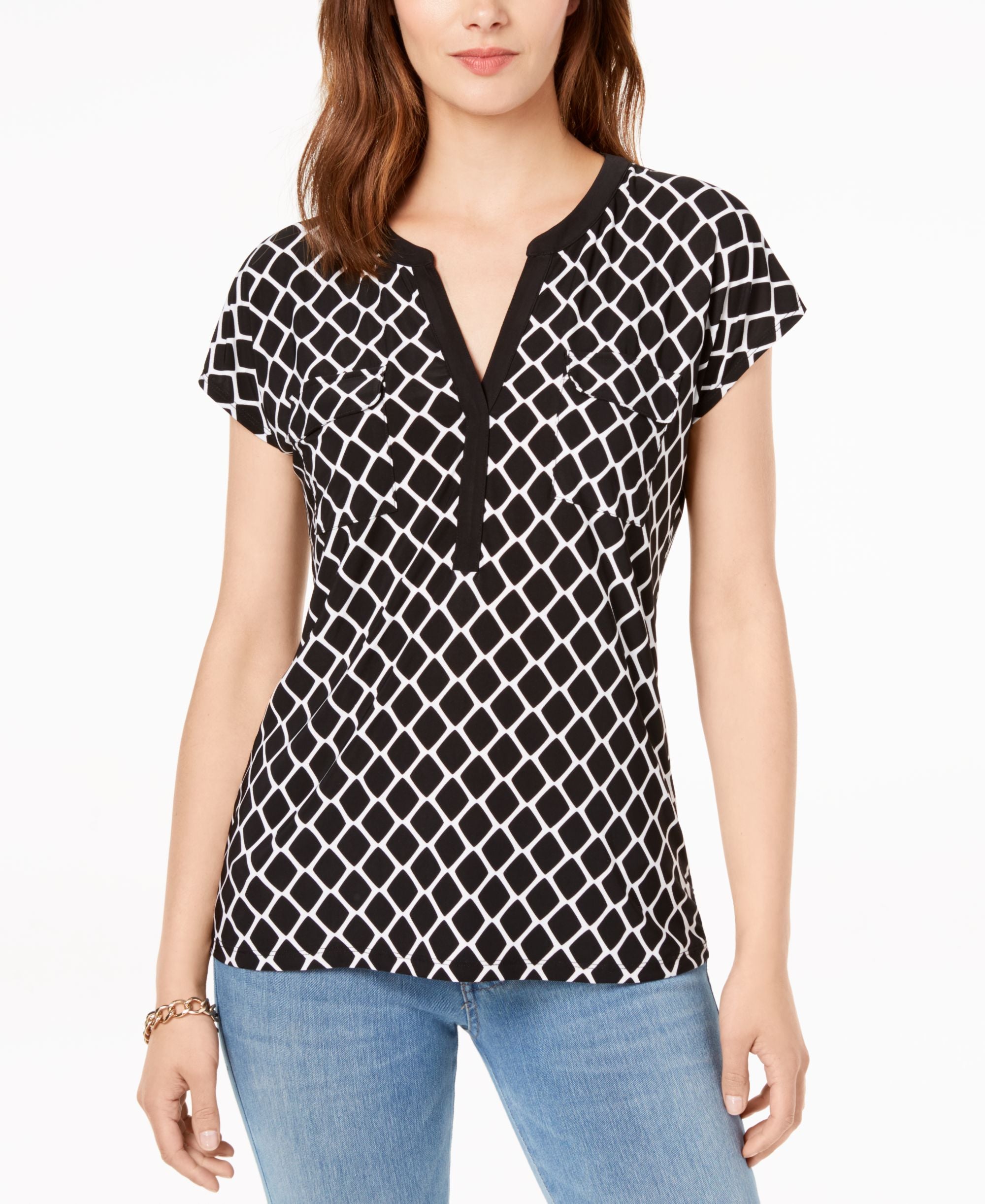 Split Neck T-Shirt