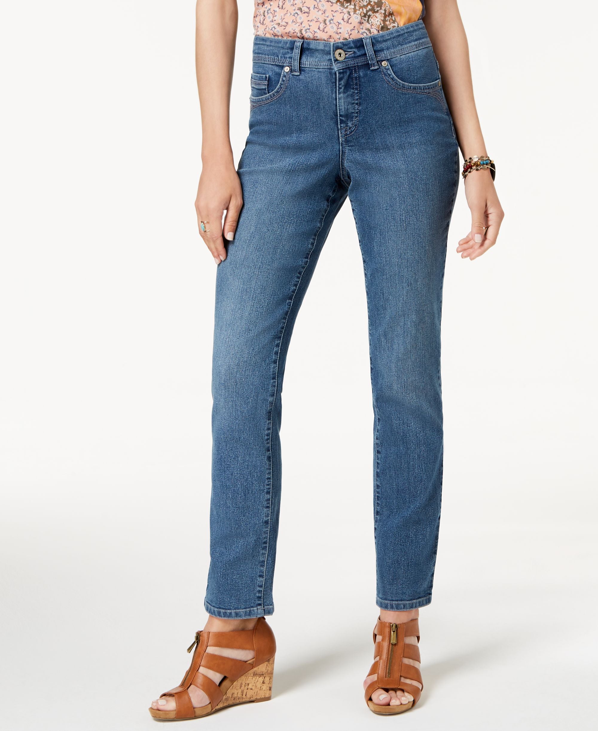 Style & Co Tummy Control Straight Leg Jeans Long Lengths