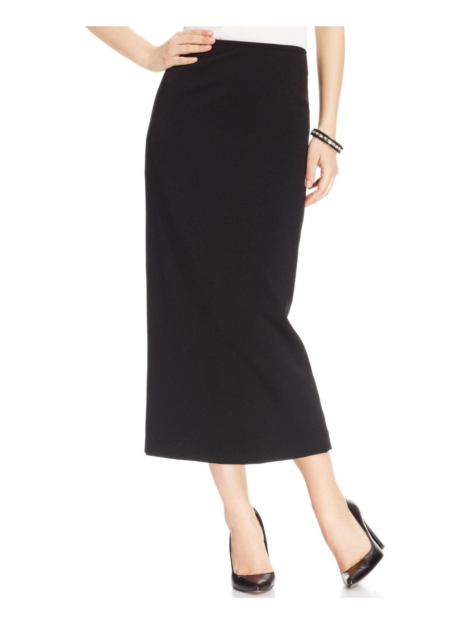 Crepe Column Skirt