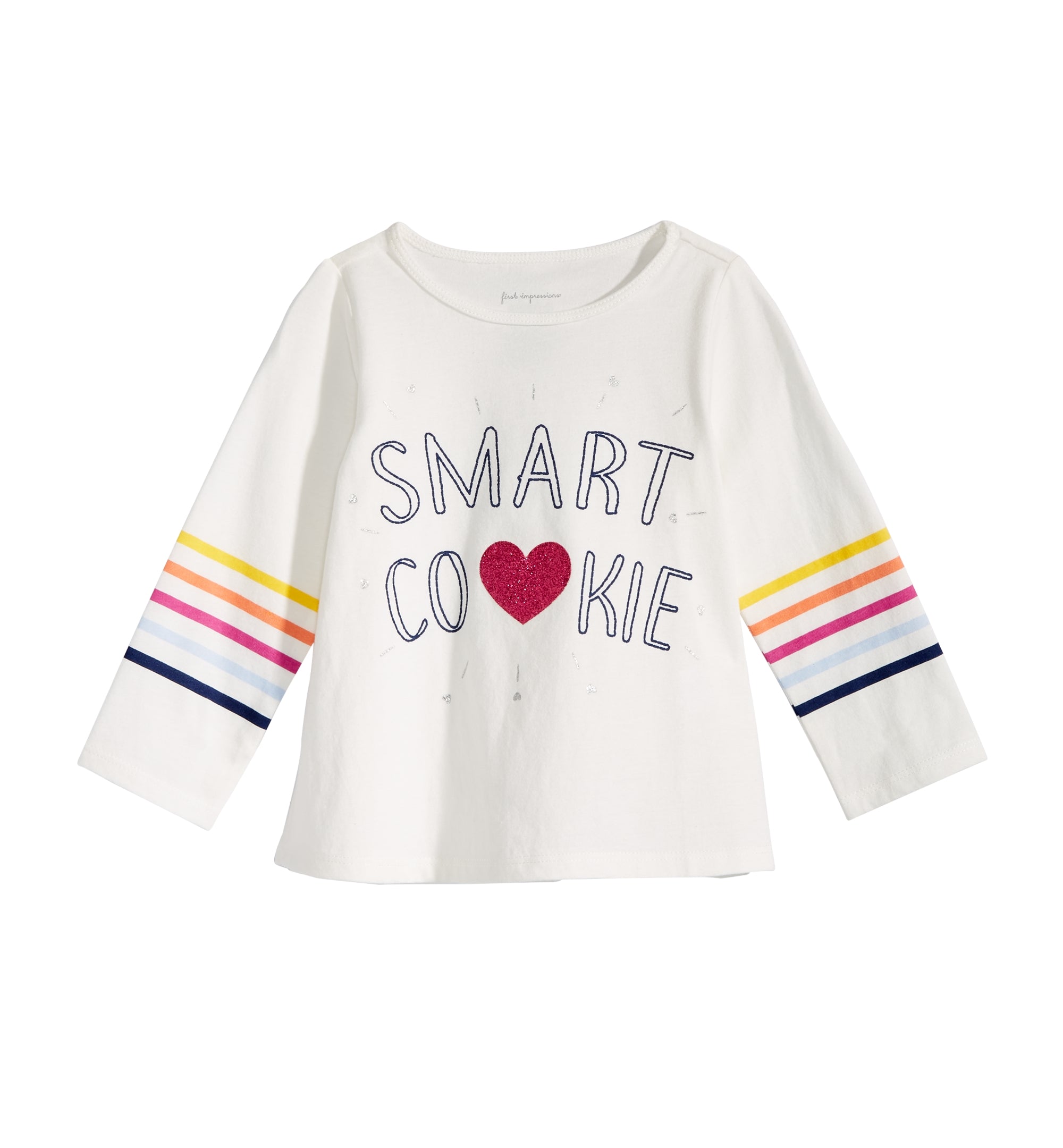Baby Girls Smart Cookie-Print Cotton T-Shirt