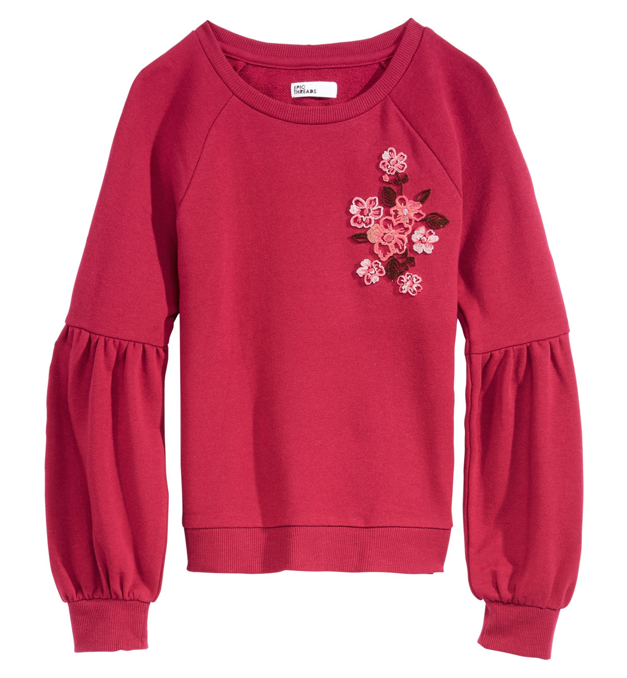 Epic Threads Big Girls Graphic Print Floral Sweatshirt