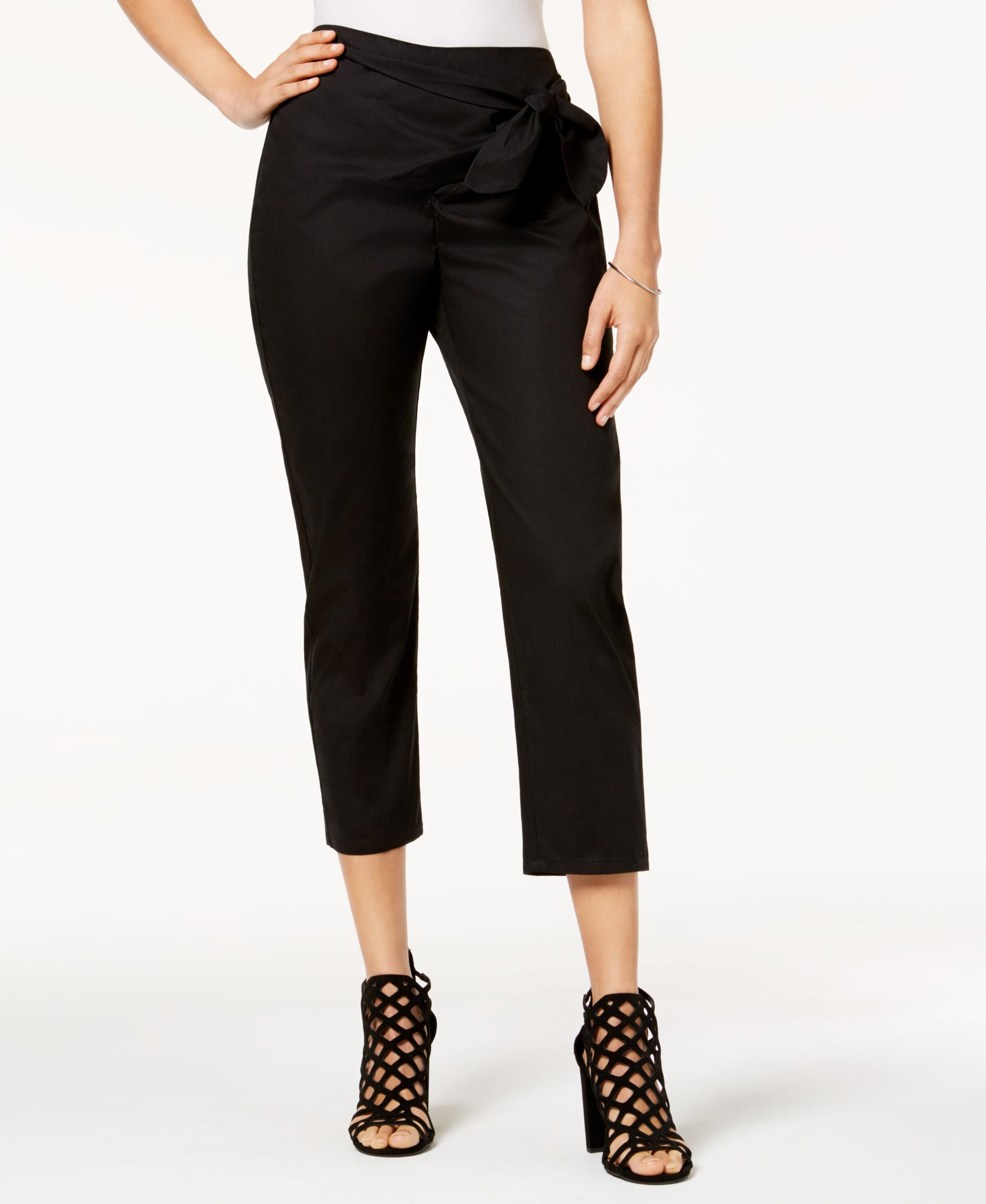 Be Bop Juniors Tie Waist Cropped Pants