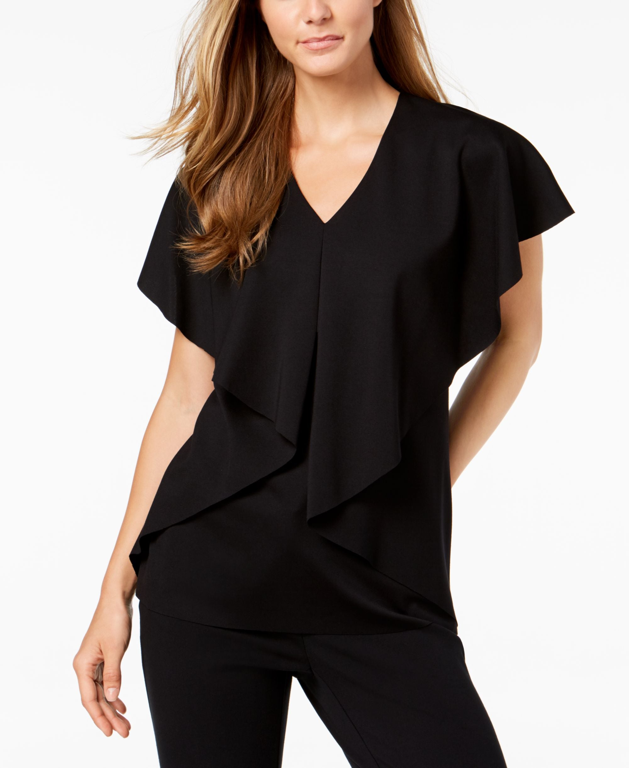 Alfani Petite Asymmetrical Cape Top