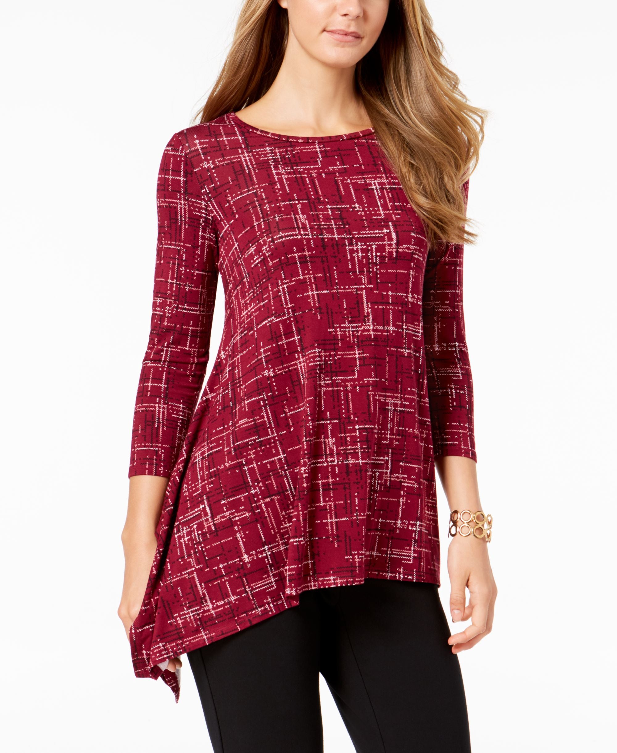Printed Asymmetrical Top