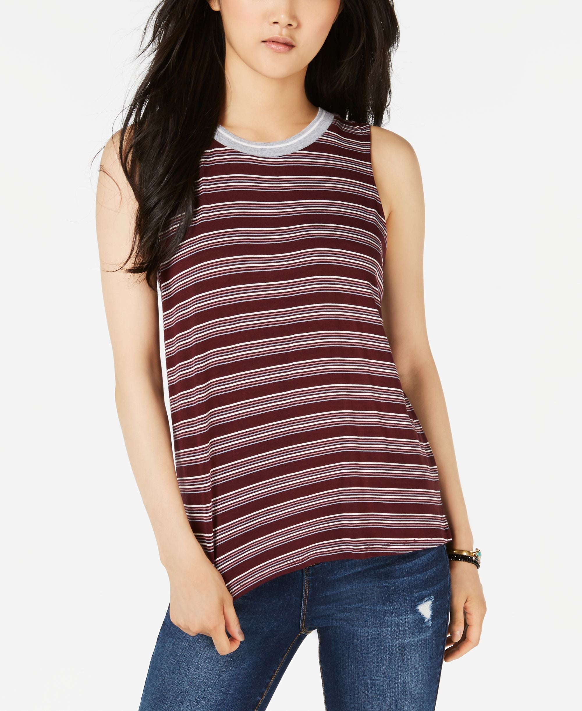 Hippie Rose Juniors Striped Tank Top