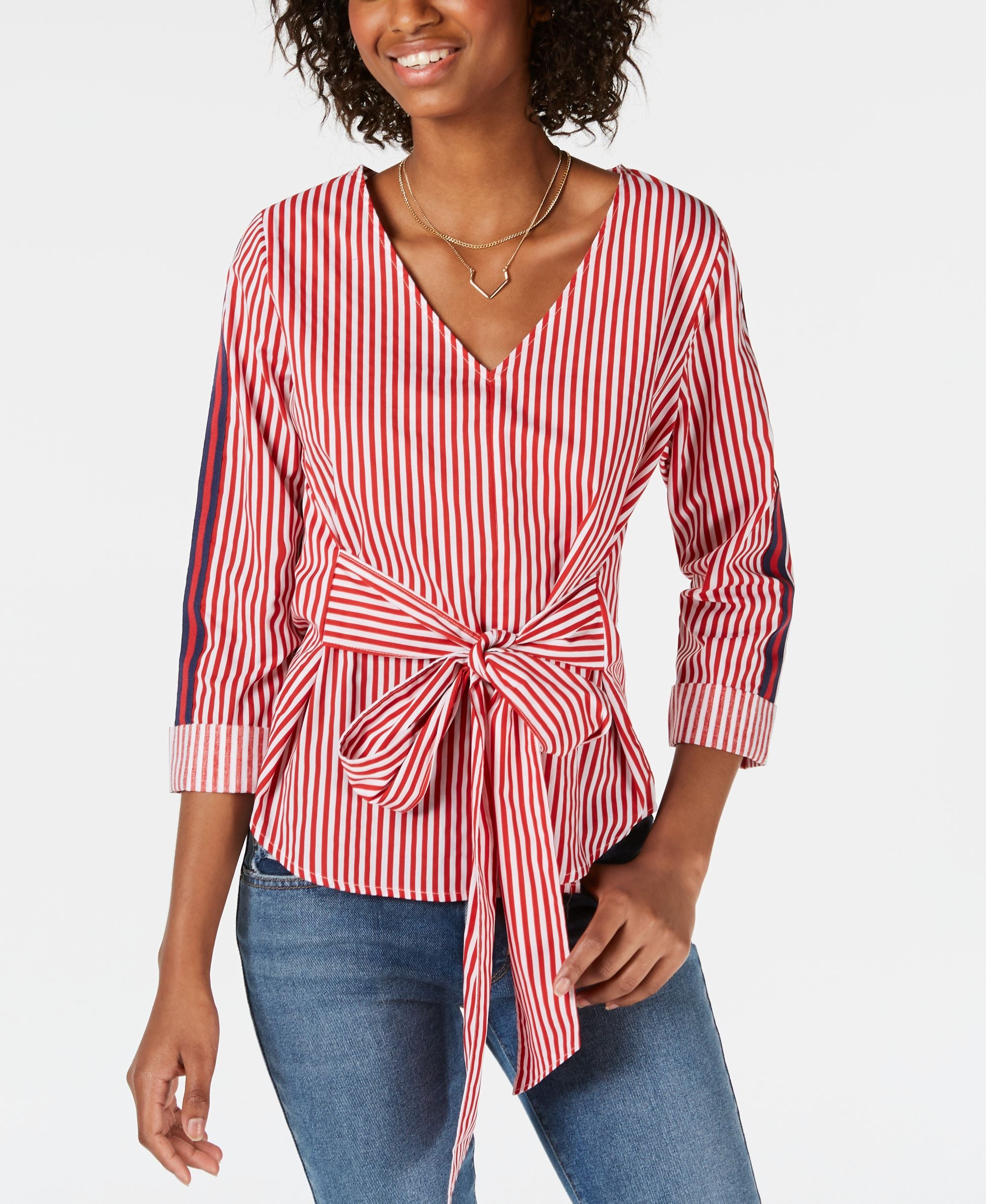 Almost Famous Juniors Tie Front Top