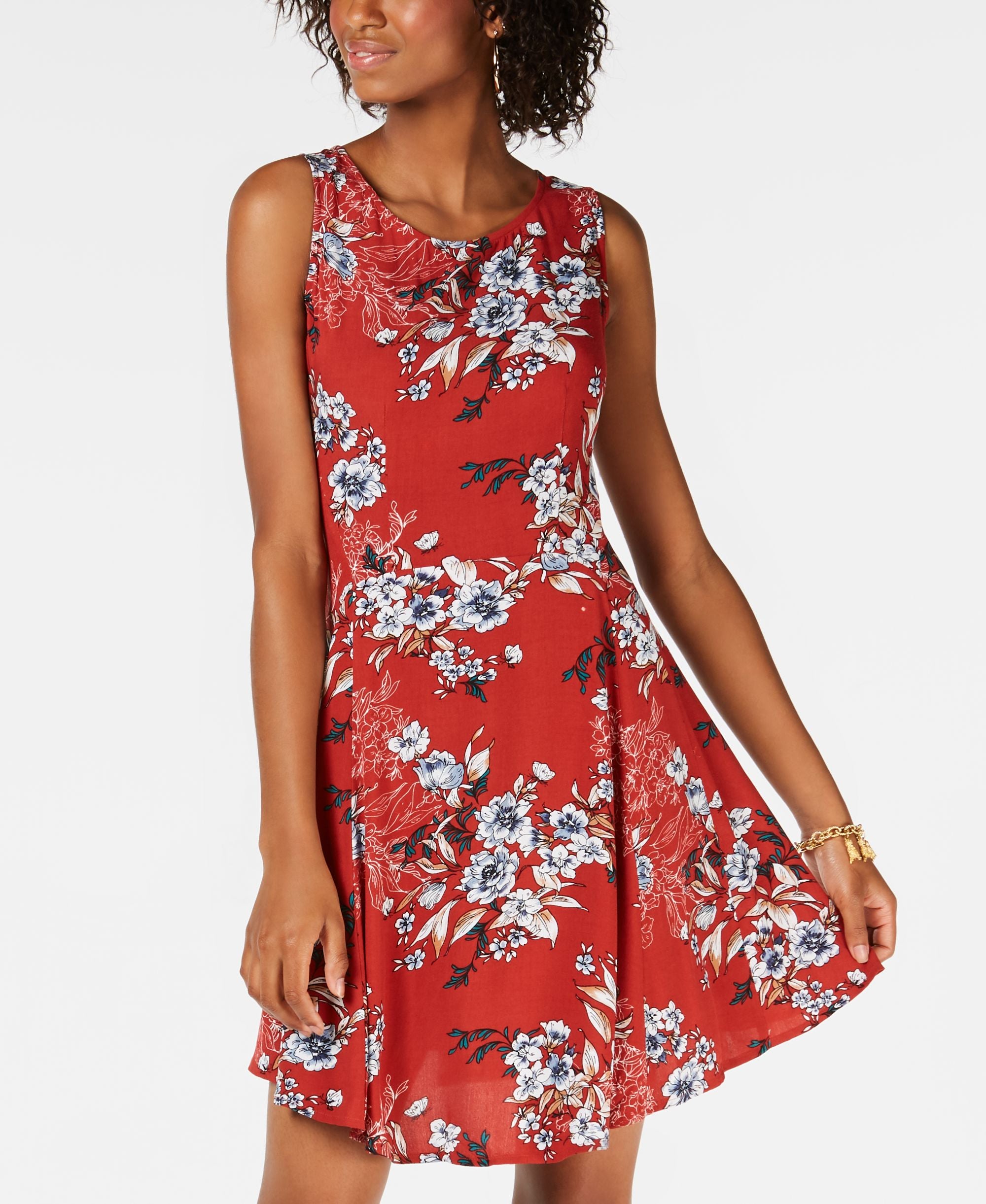 Be Bop Juniors Printed A Line Dress