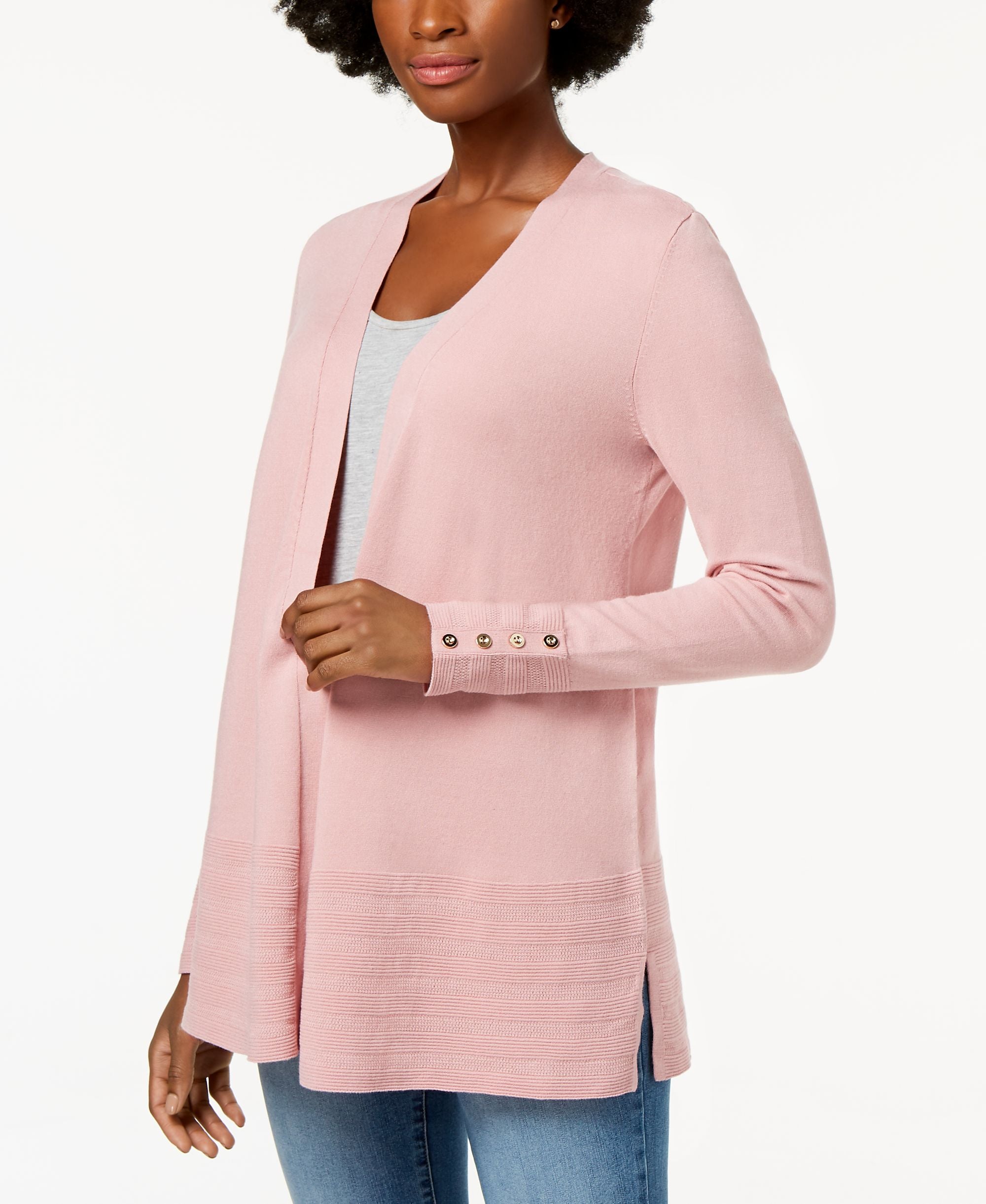 Charter Club Womens Open Front Cardigan