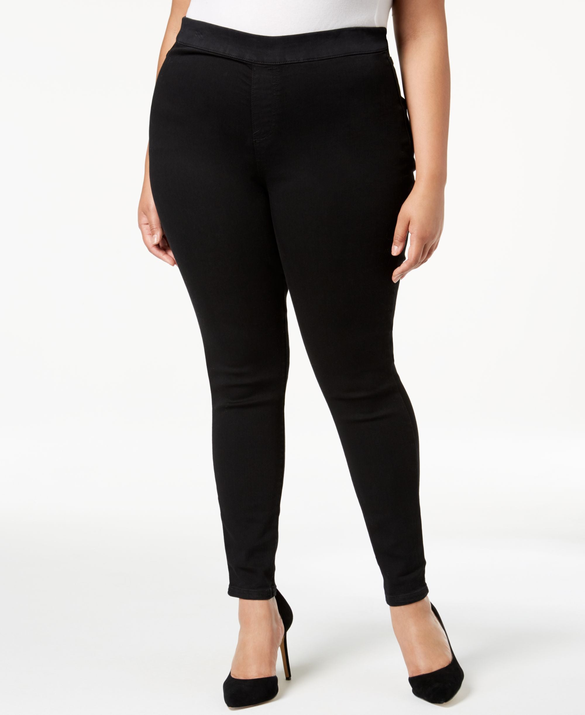 Celebrity Pink Plus Plus Size Pull On Black Skinny Jeans